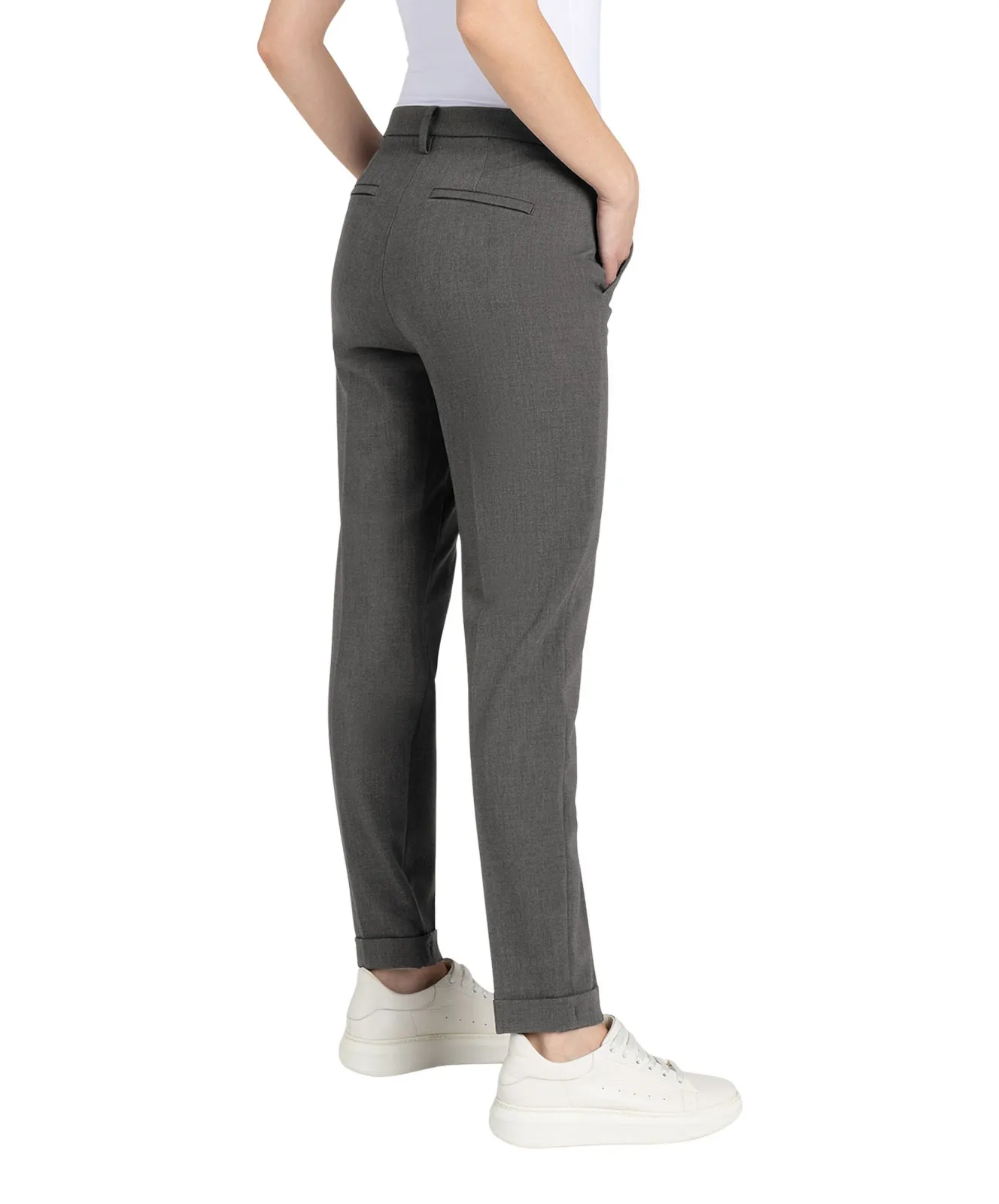 MAC Chino Hose Chino Turn Up in Silver Shadow Melange