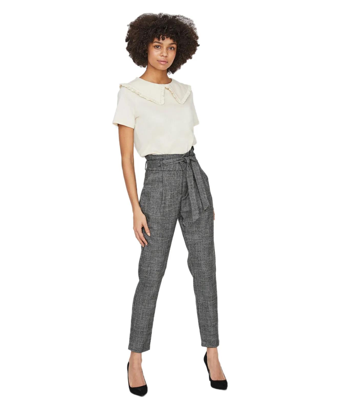Vero Moda High Waist Paperpage Hose aus weichen Fasern