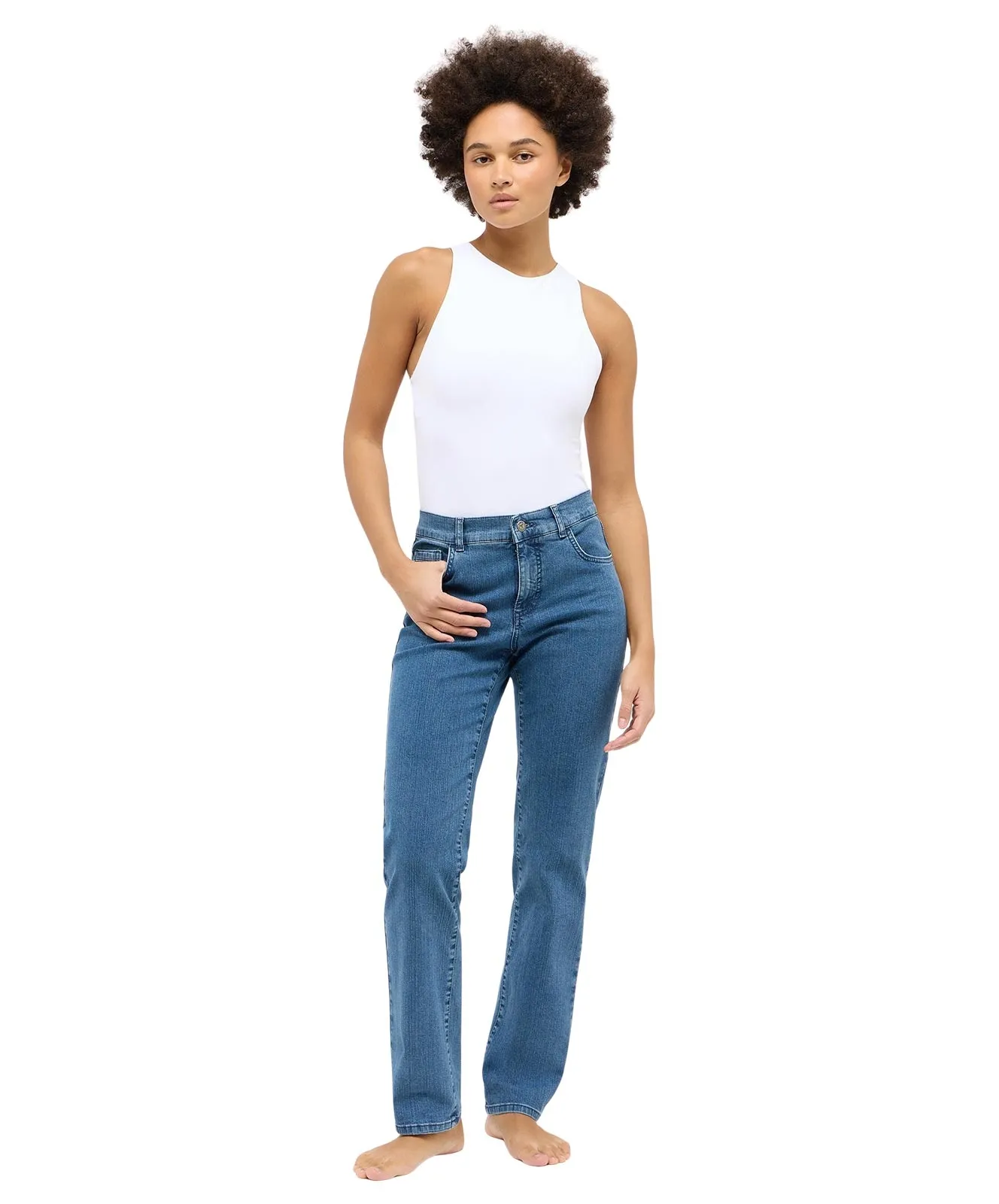 Angels Straight Jeans Dolly in Superstone