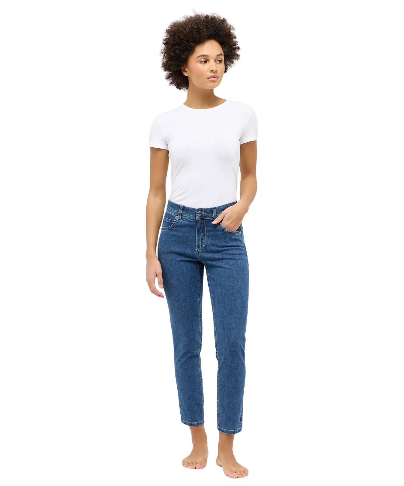 Angels 7/8 Jeans Ornella in Mid Blue