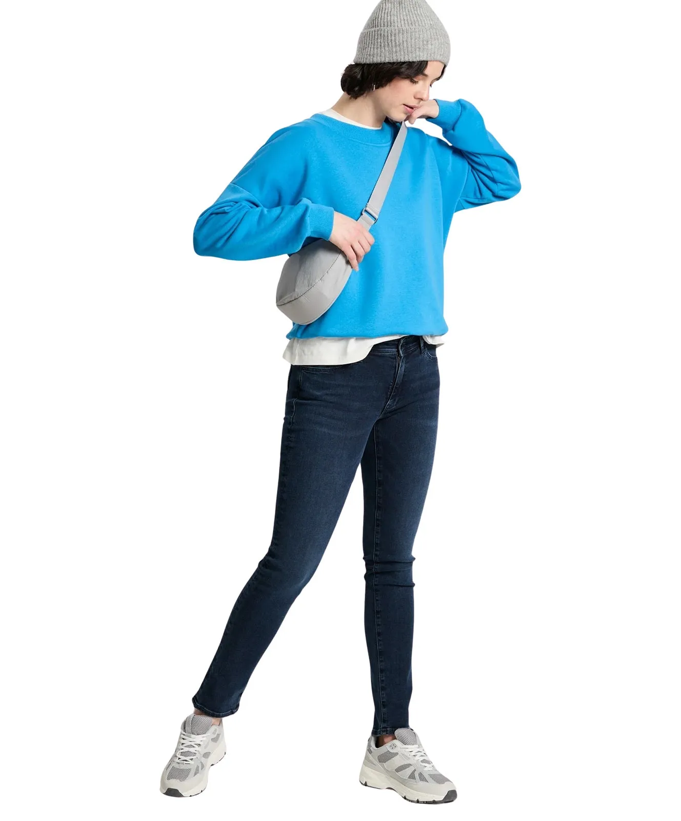 Cross Slim Fit Jeans Anya in Blue Black