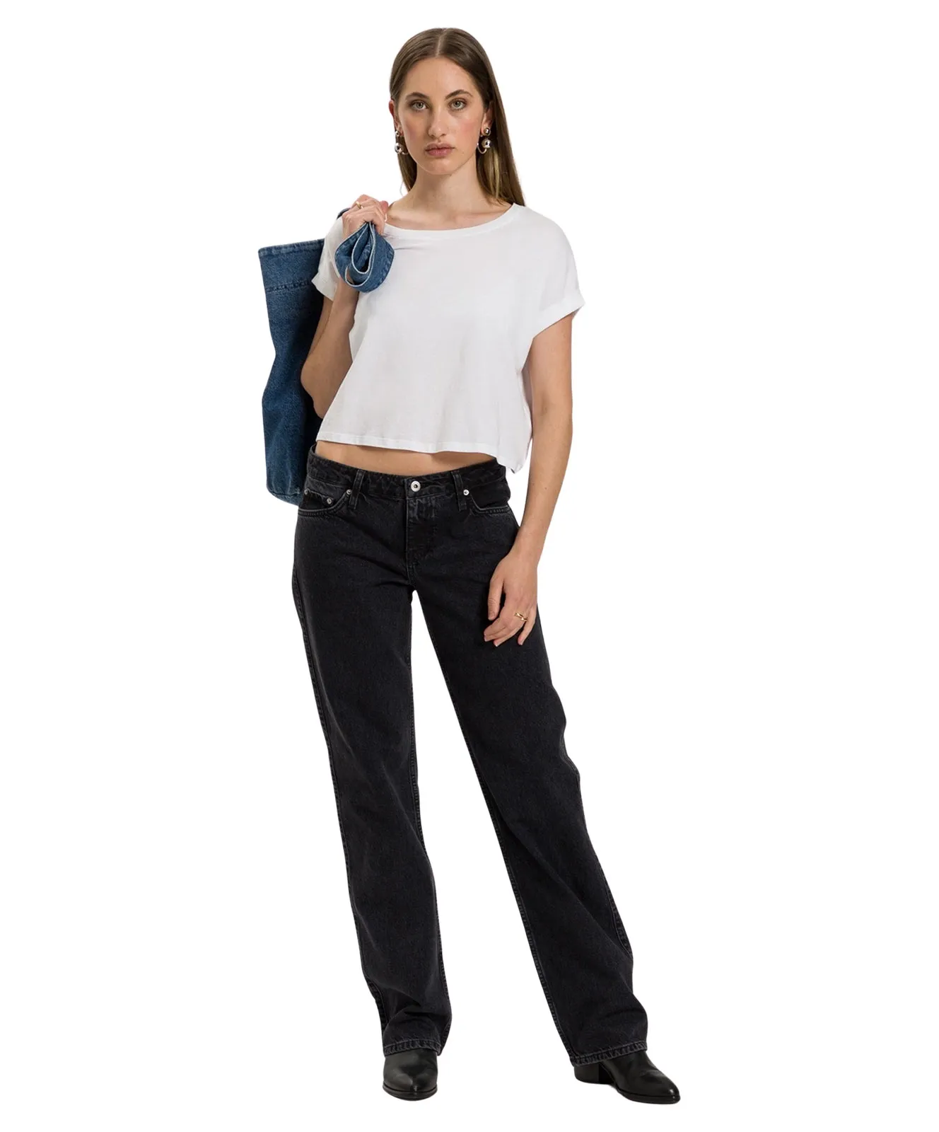 Cross Straight Jeans Lily in Vintage Dark Grey