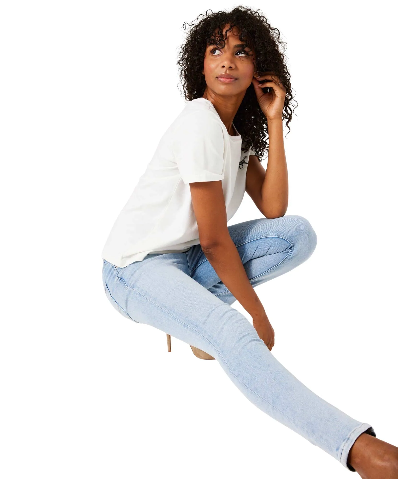 Garcia High Waisted Jeans Celia 244 in Light Used