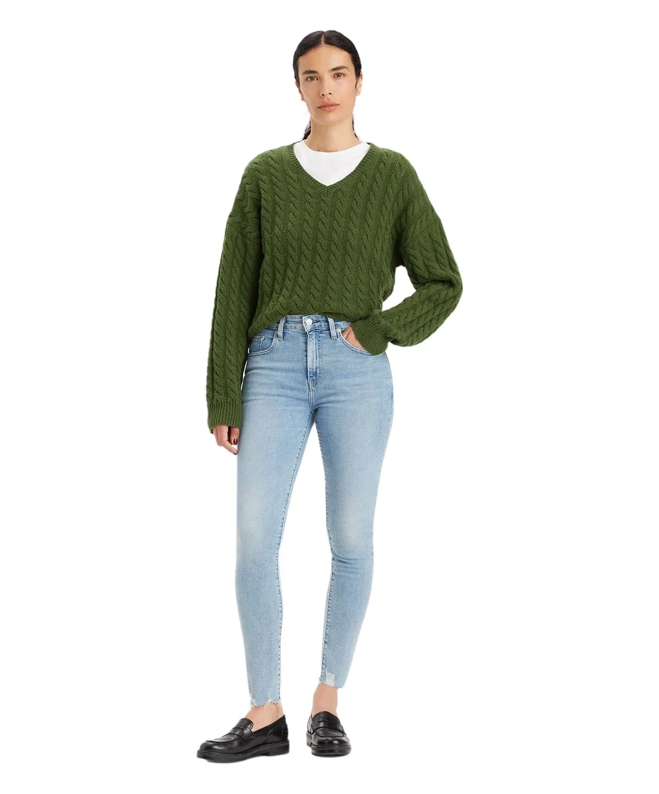 Levis High Waisted Jeans 721 High Rise Skinny in Making Waves