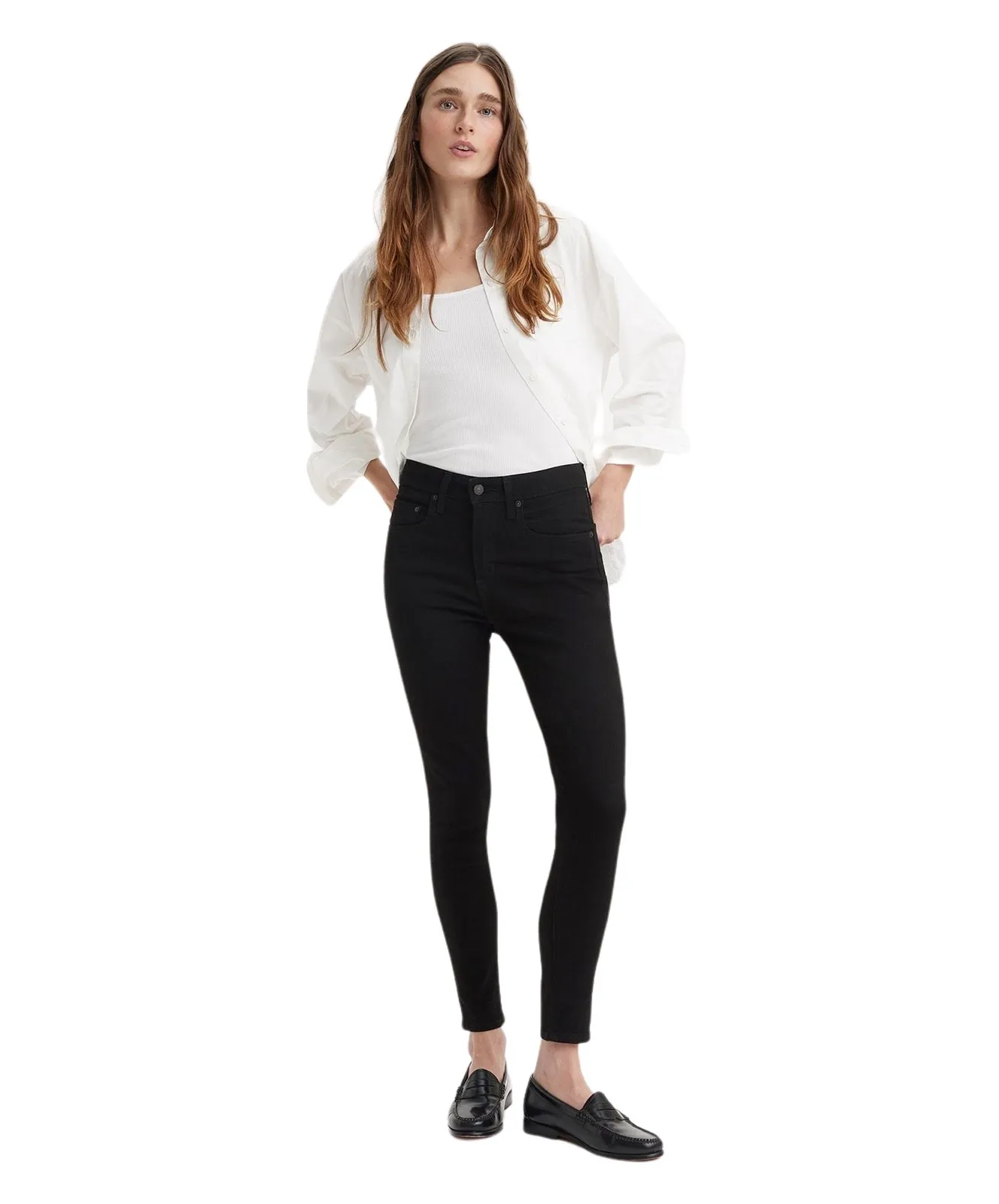 Levis High Waisted Jeans 721 High Rise Skinny in Midnight Gaze