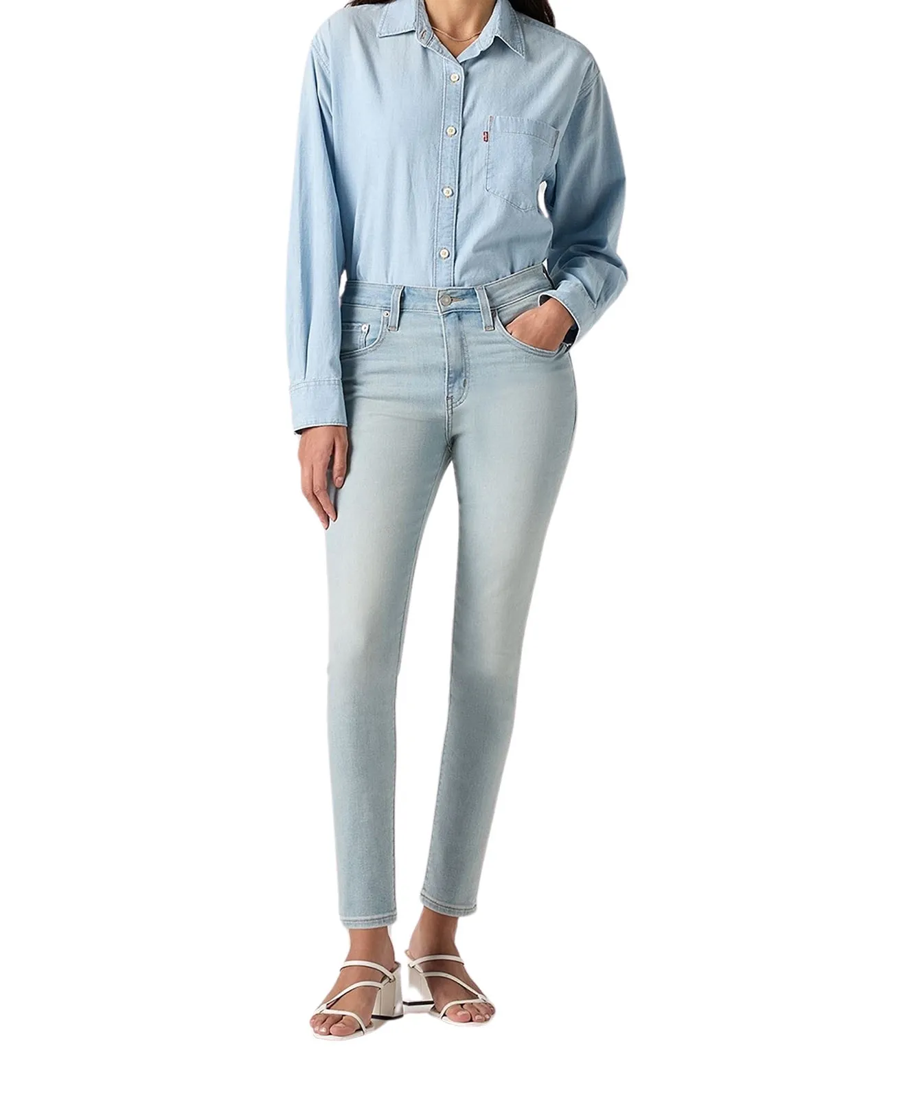 Levis High Waisted Jeans 721 High-Rise Skinny Jeans in Cool Secret Bench