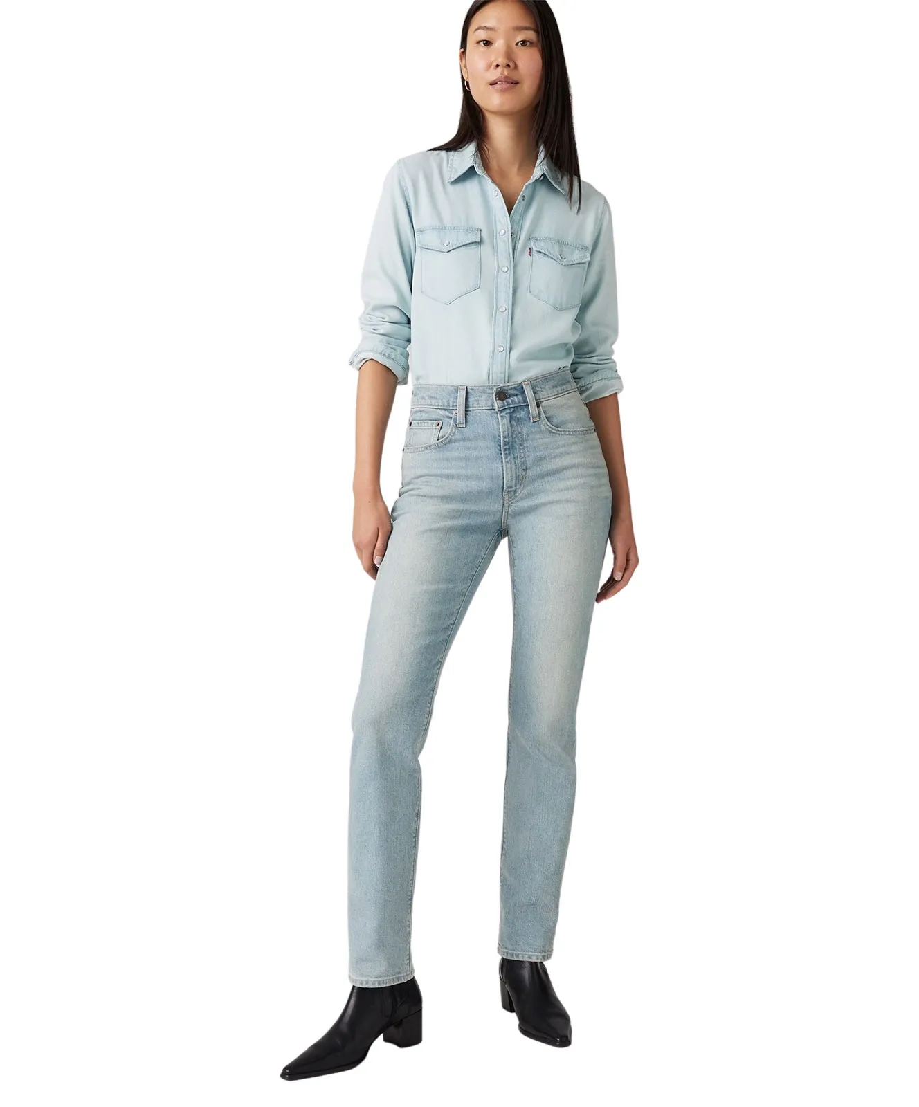 Levis Mom Jeans 724 High Rise in Headwinds Ahead