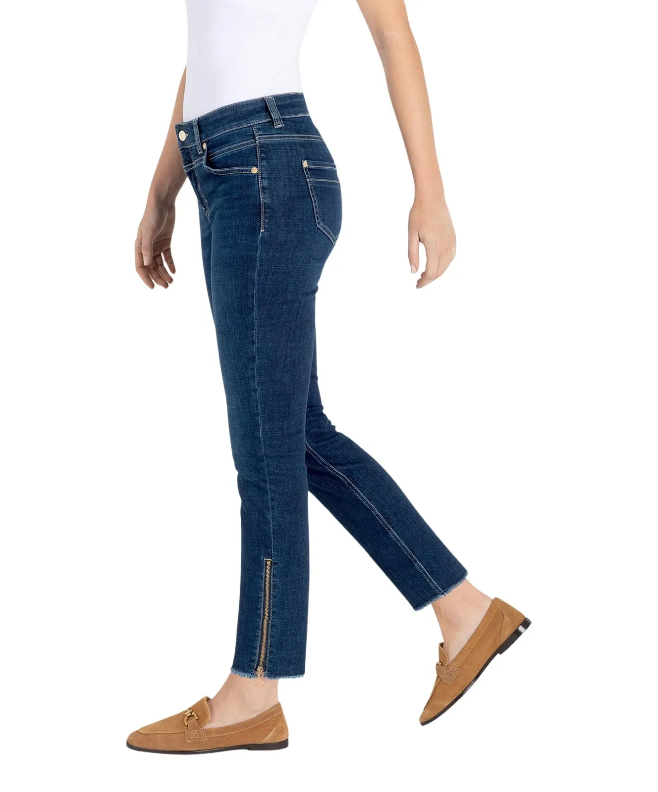 MAC Ankle Jeans Rich Slim Chic in New Basic Wash