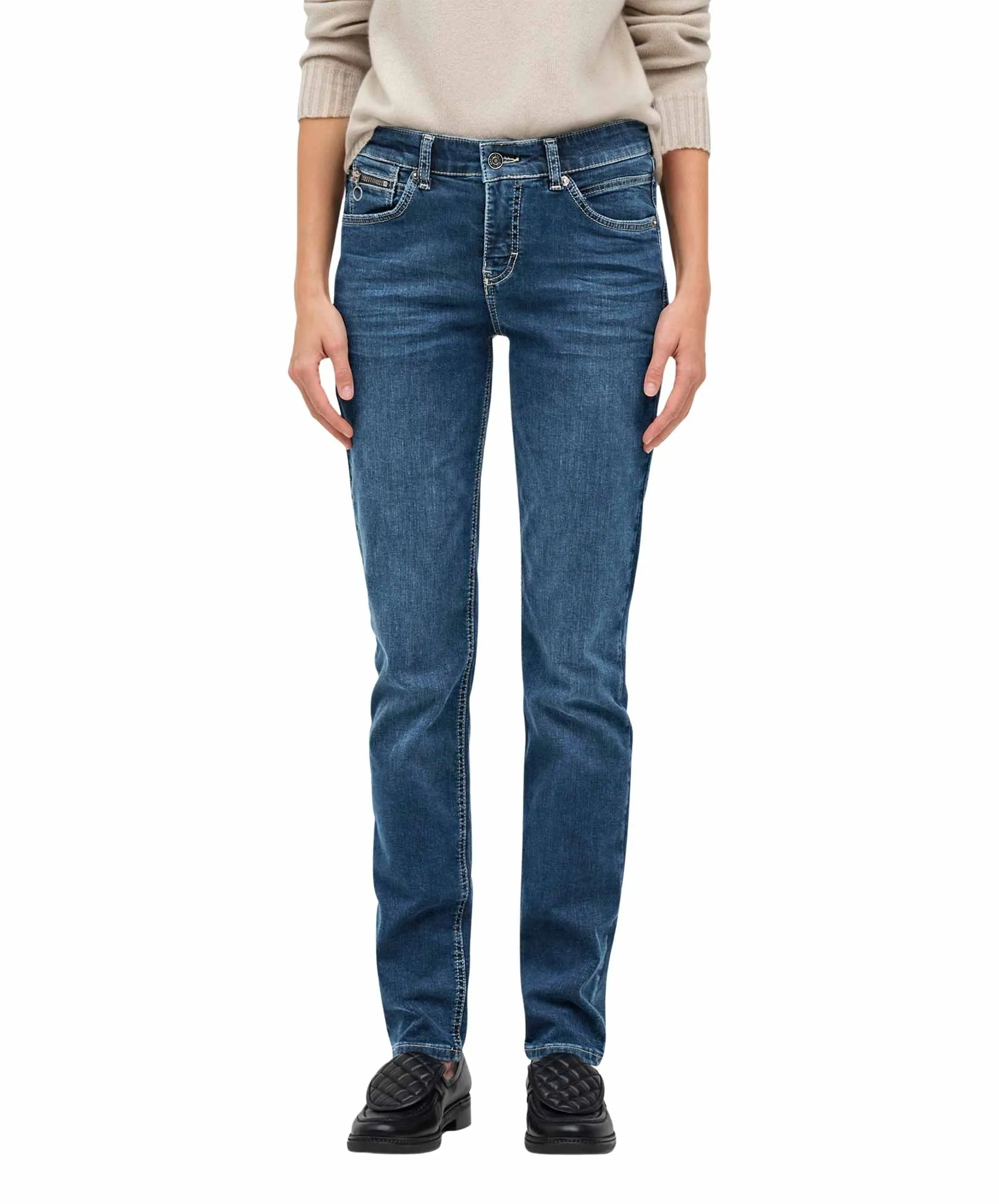 MAC Straight Jeans Slim in New Basic Wash