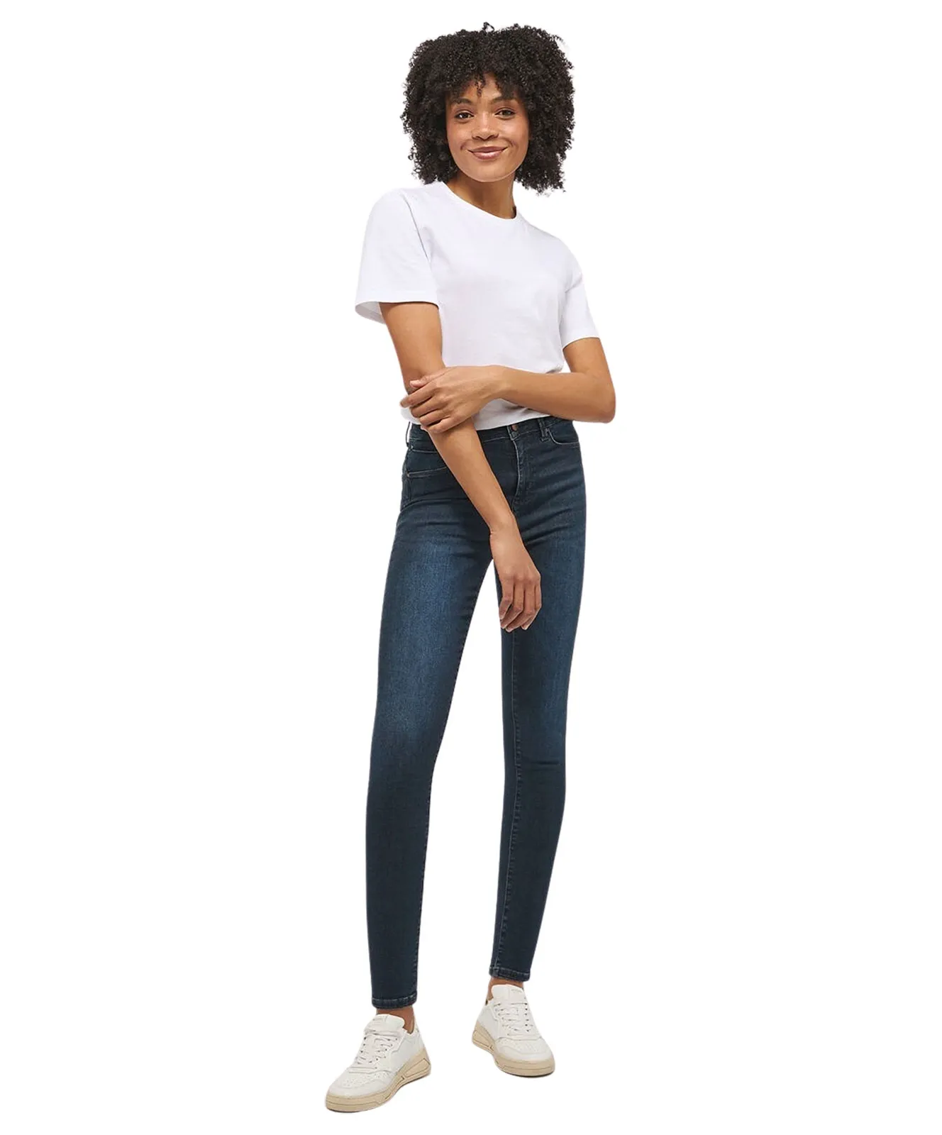 Mustang High Waisted Jeans Georgia Super Skinny in Blauschwarz