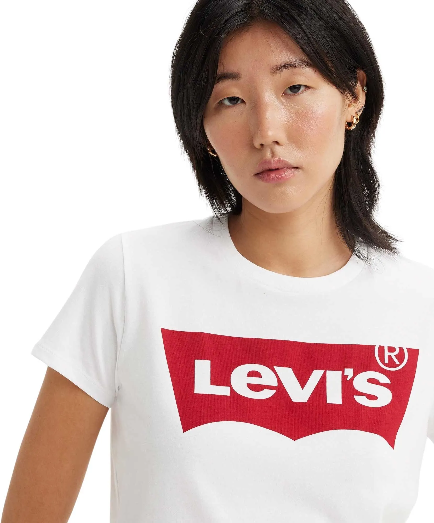 Levis Logoshirt Perfect Tee in White Graphic