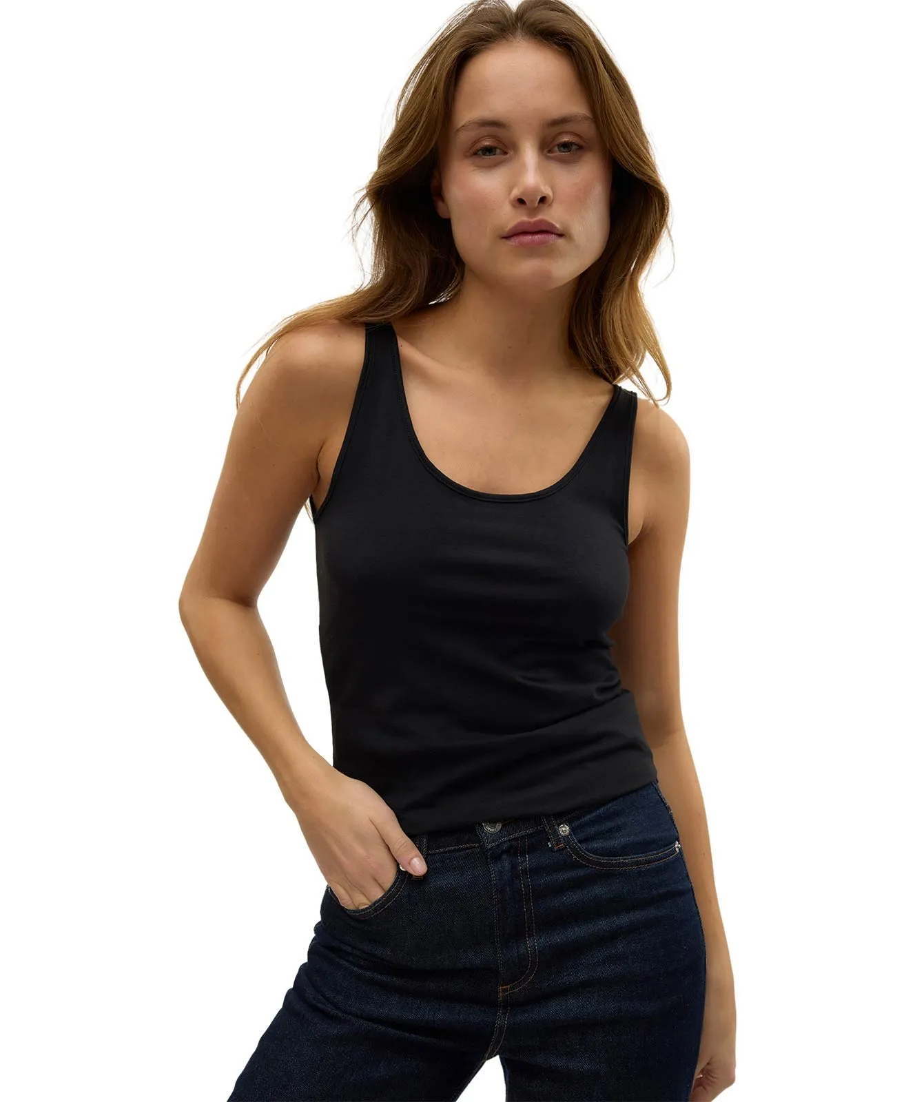 Vero Moda Top Maxi My Soft Tank Top in Black