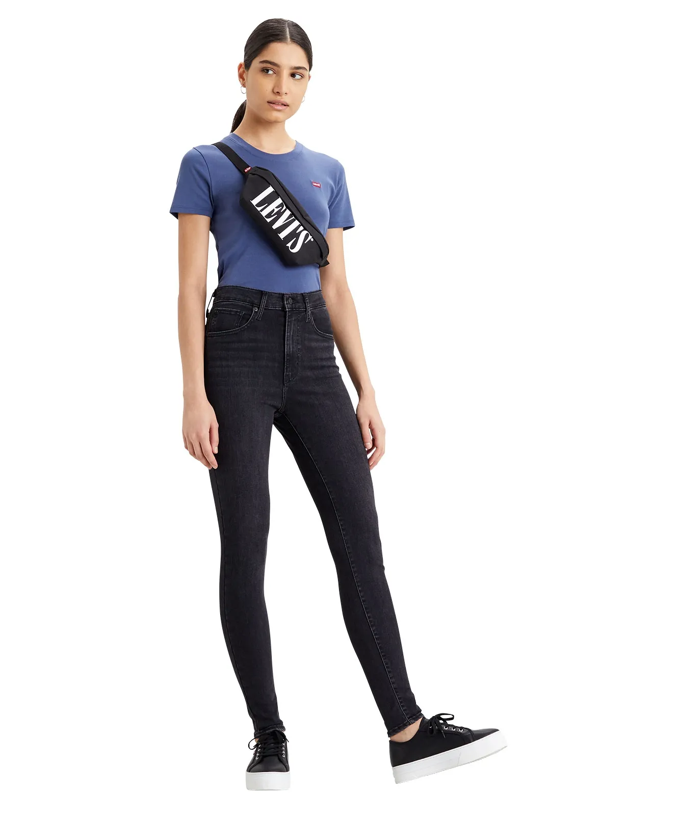 Levis High Waisted Jeans Mile High in Black Ground