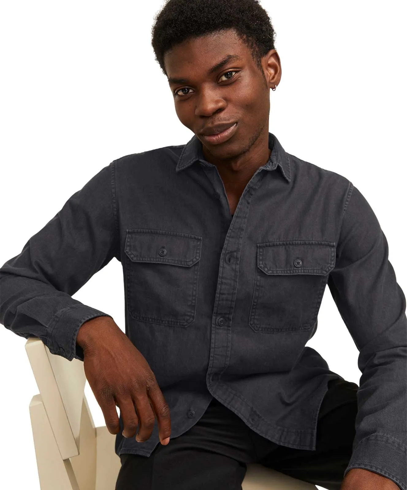 Jack & Jones Jeanshemd Travis in Black Denim