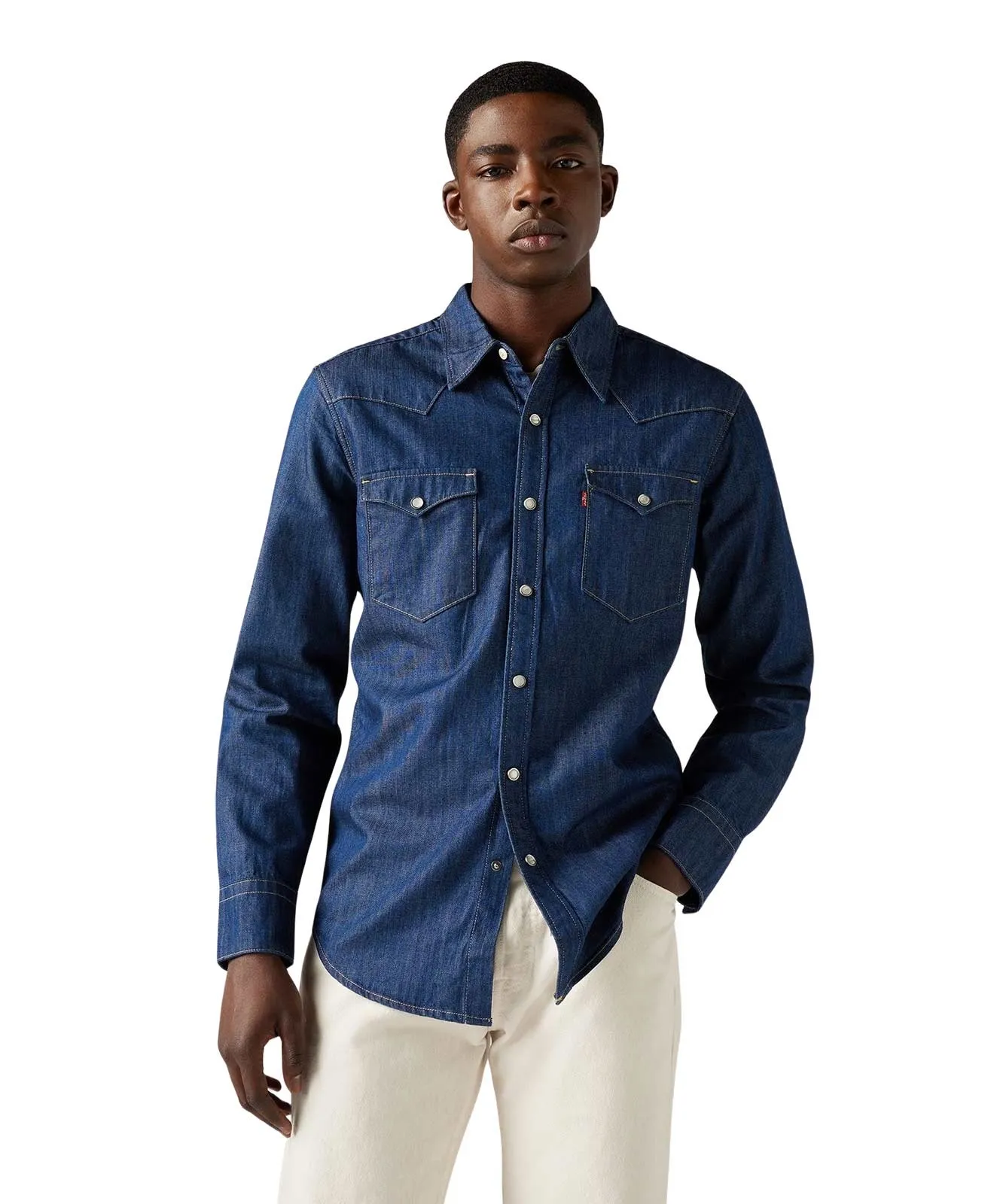 Levis Jeanshemd Barstow Western in Red Cast Rinse