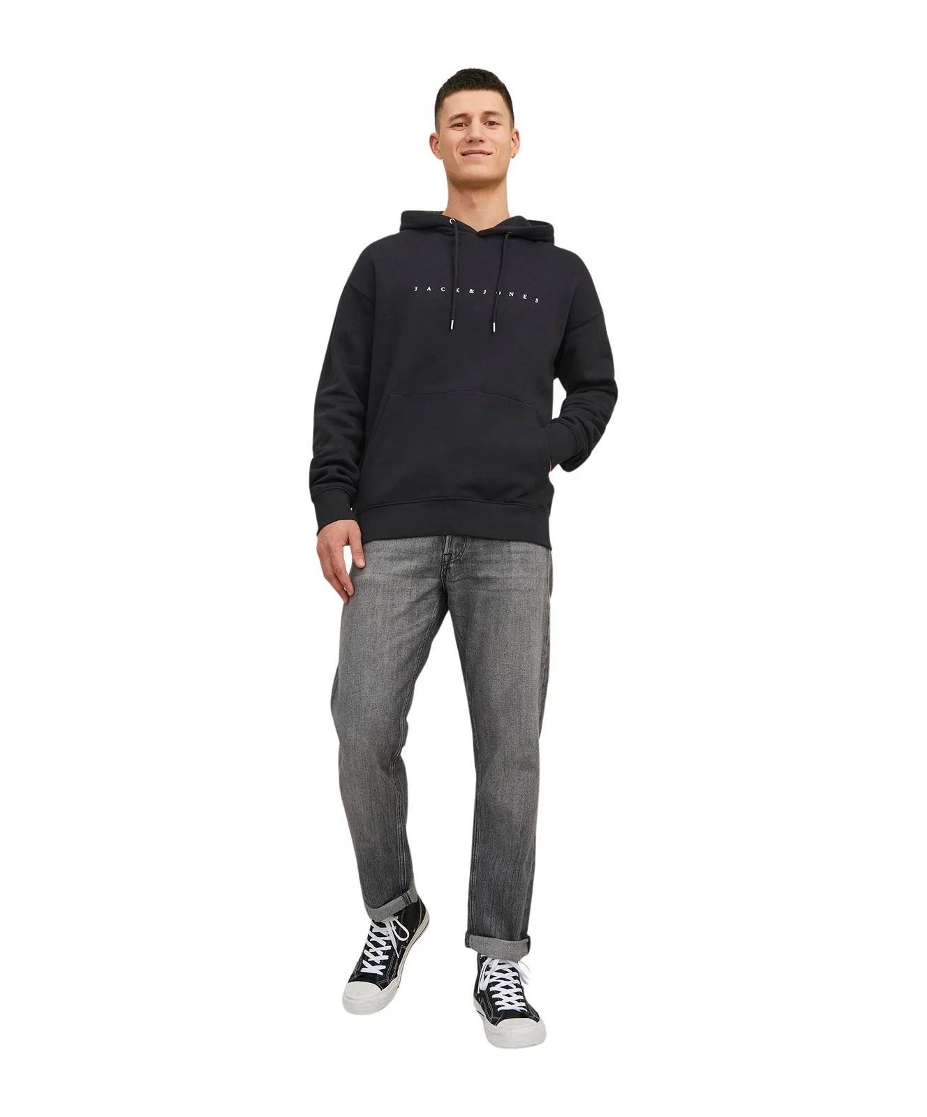 Jack & Jones Kapuzenpullover Star Sweat Hood in Black