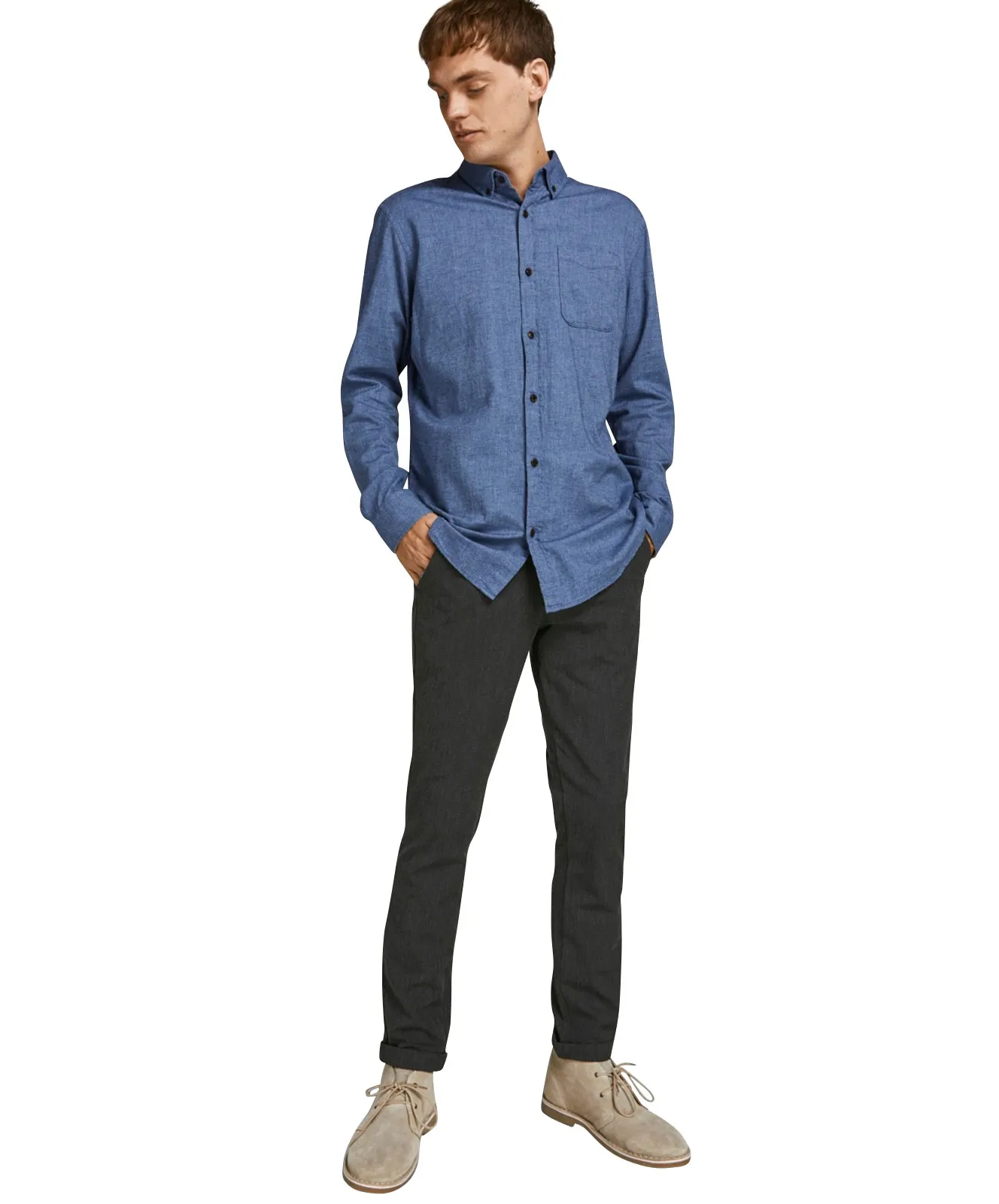 Jack & Jones Chino Hose Marco Connor in Dark Grey