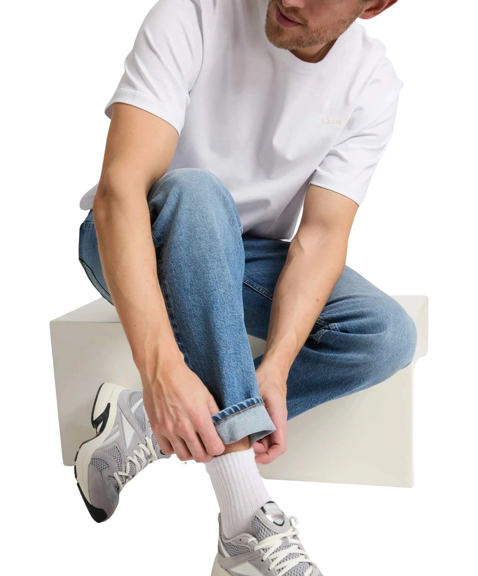 Cross Tapered Jeans Antonio in Mid Blue