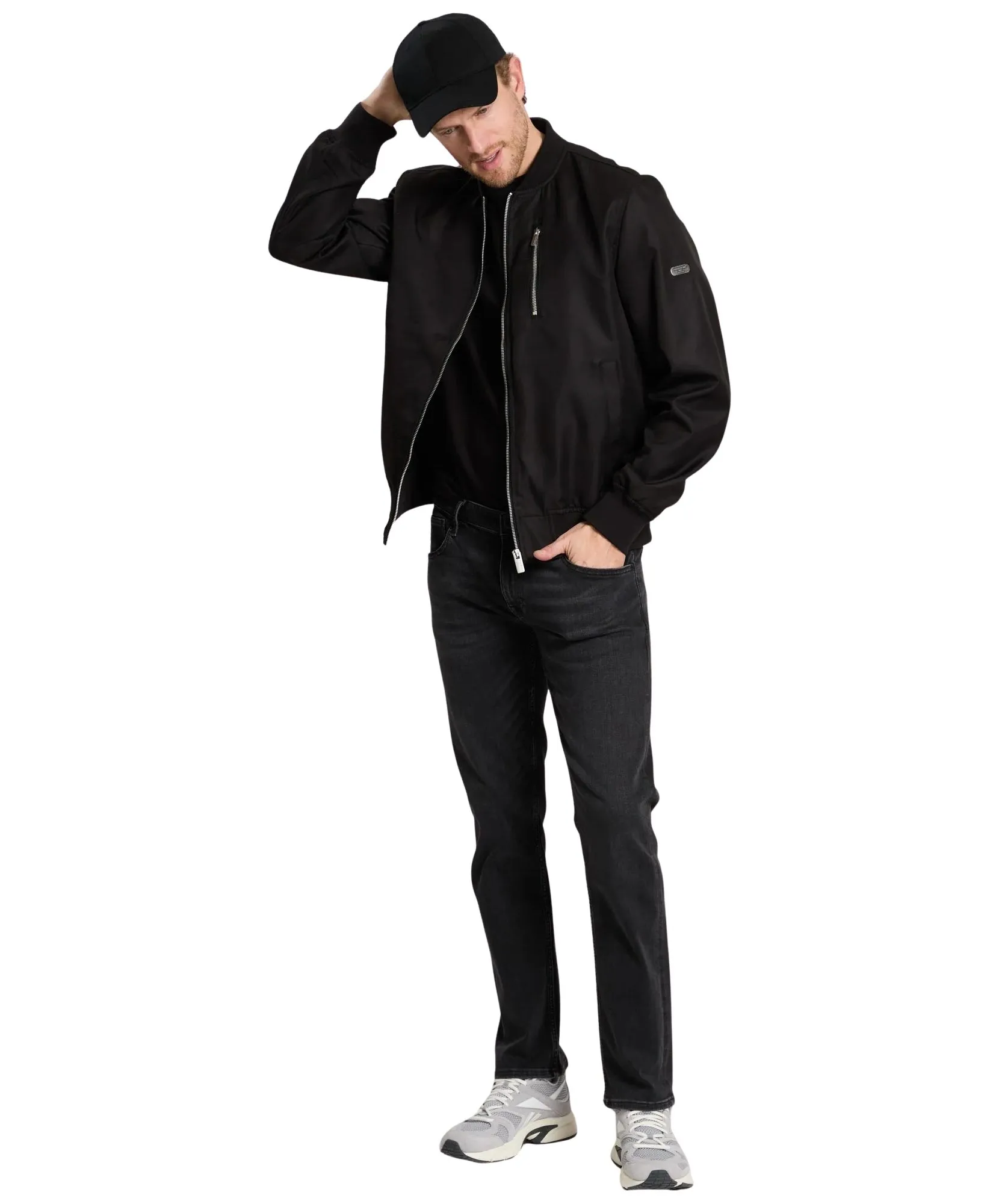 Cross Slim Fit Jeans Damien in Dark Grey Used