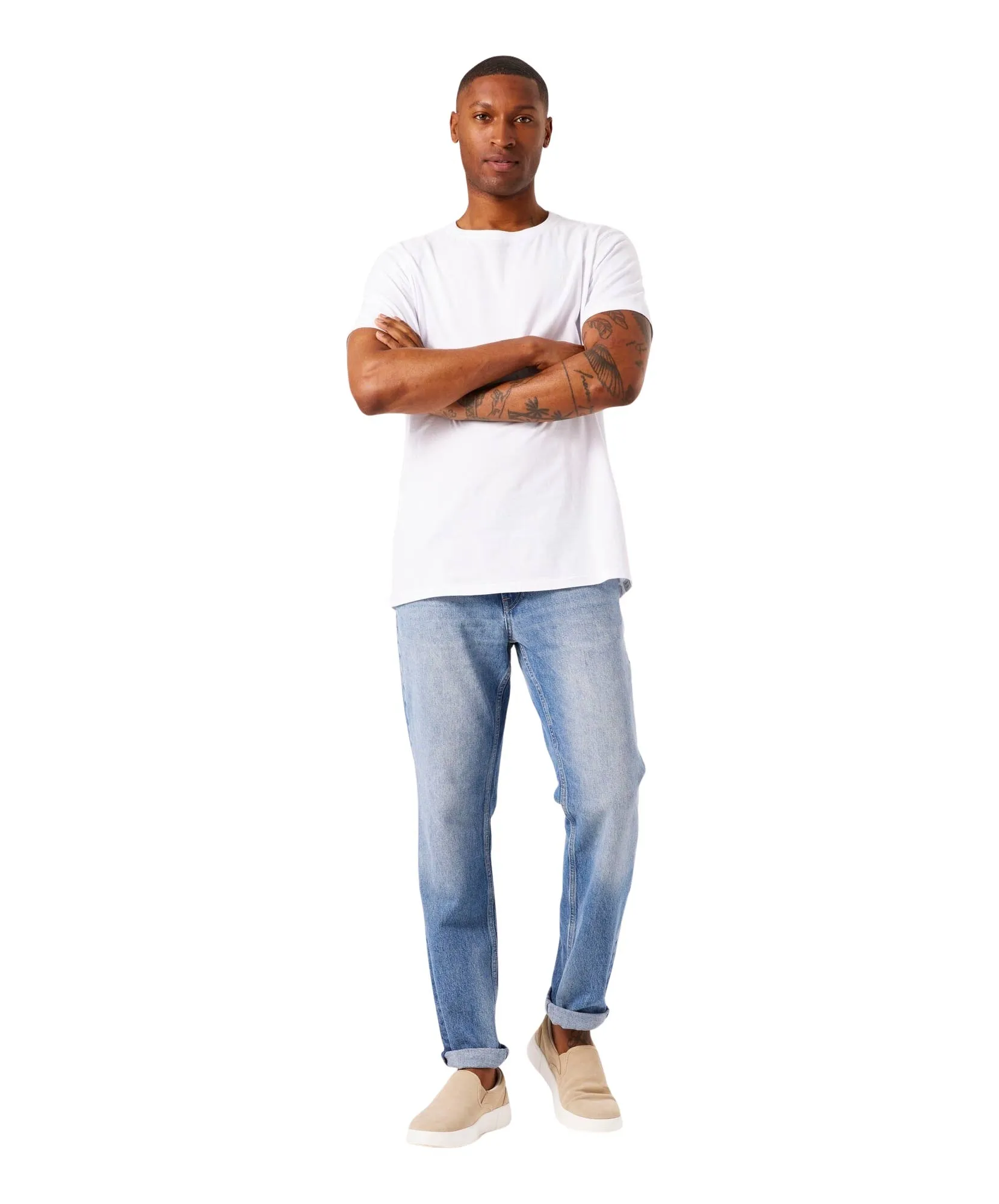 Garcia Maurizio Dad Fit Jeans in hellblauer Waschung