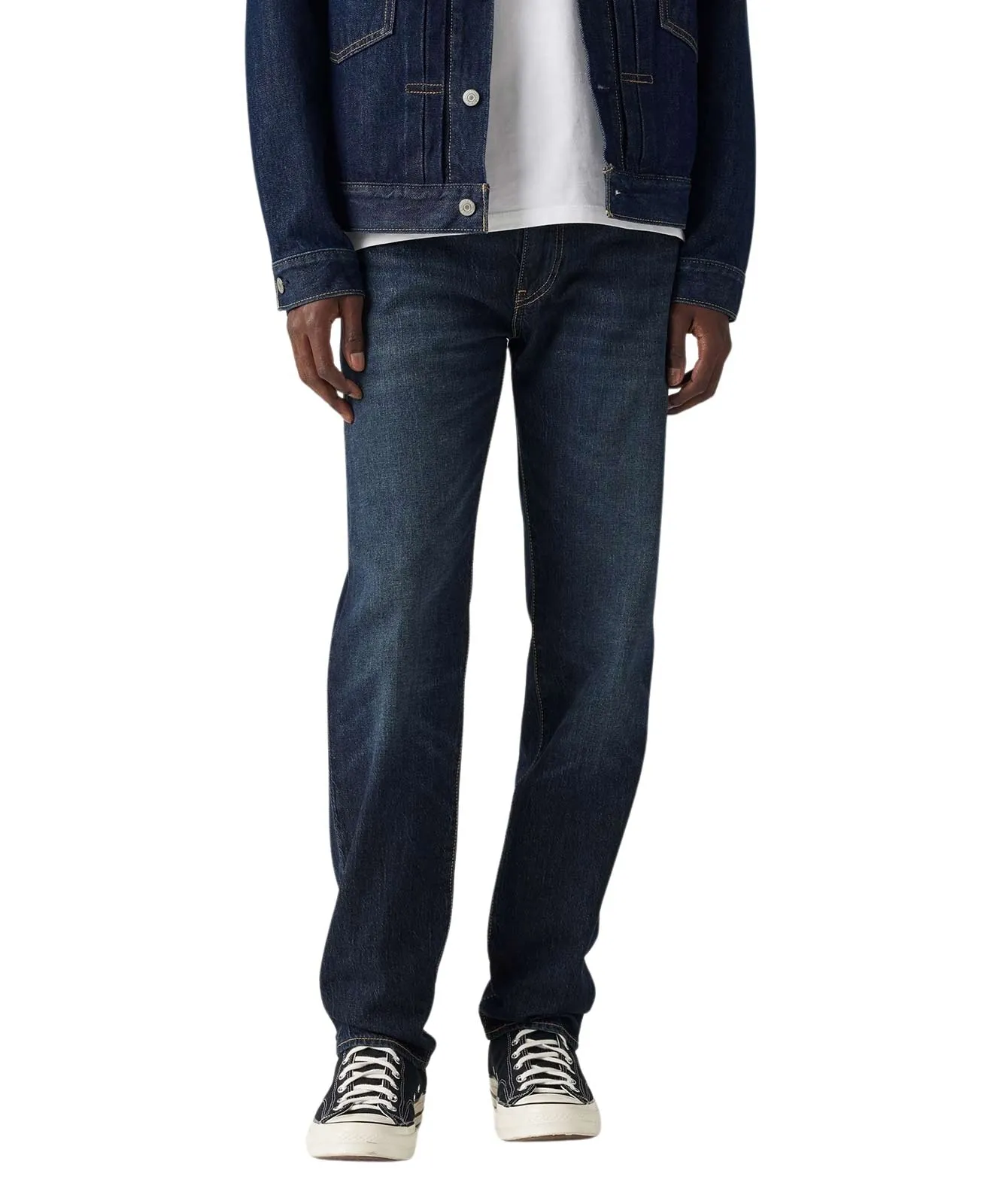 Levis Tapered Jeans 502 Taper in Dark Indigo Worn In