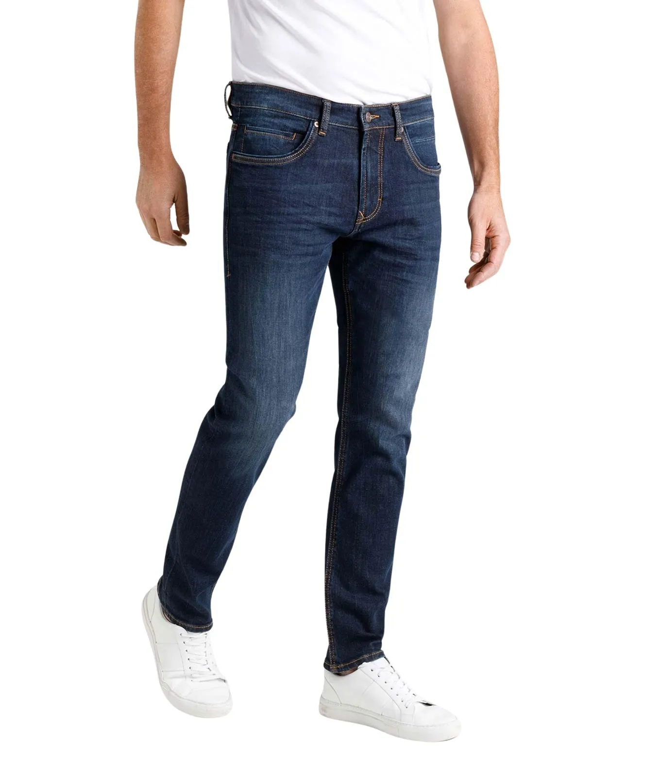 MAC Stretch Jeans Arne Pipe in Dark Blue Authentic Used 3D Buffies