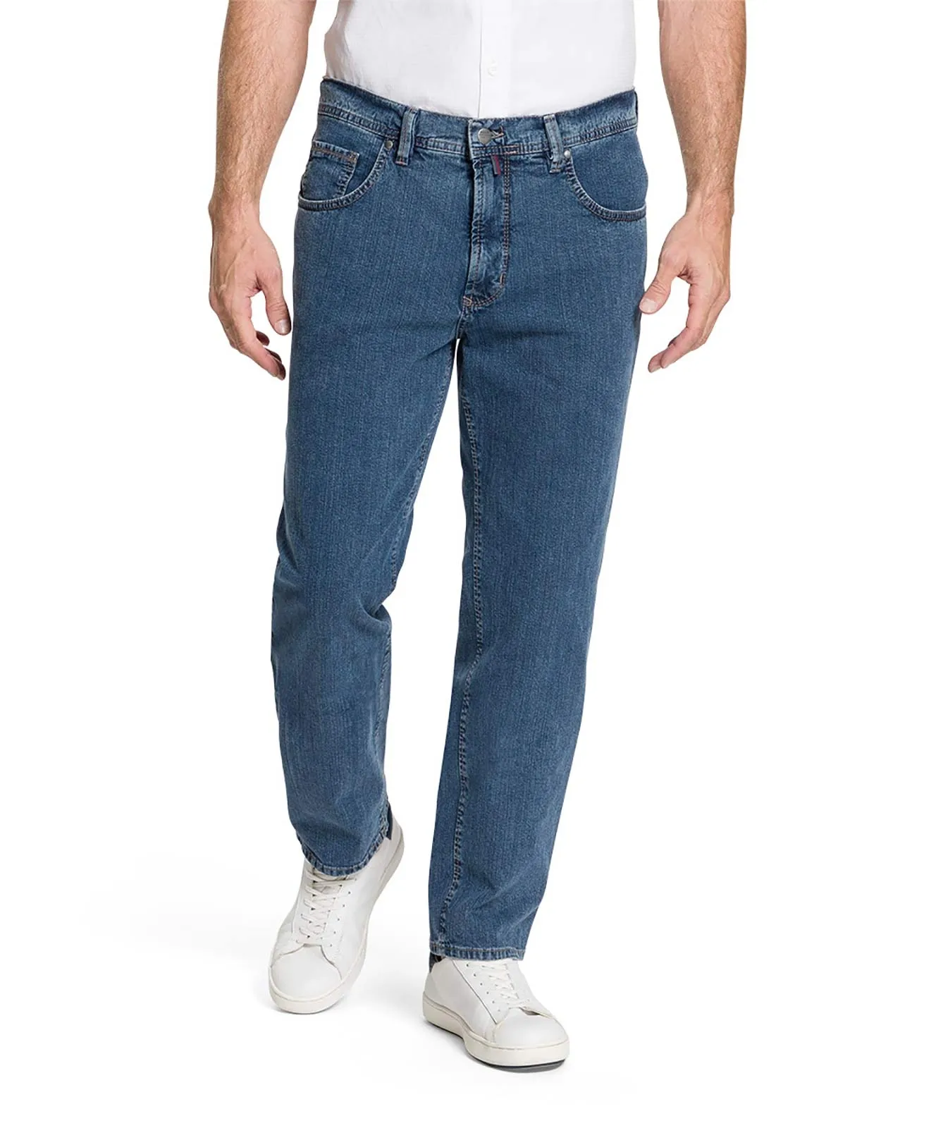 Pioneer Straight Jeans Peter 1600 in Blue Stonewash