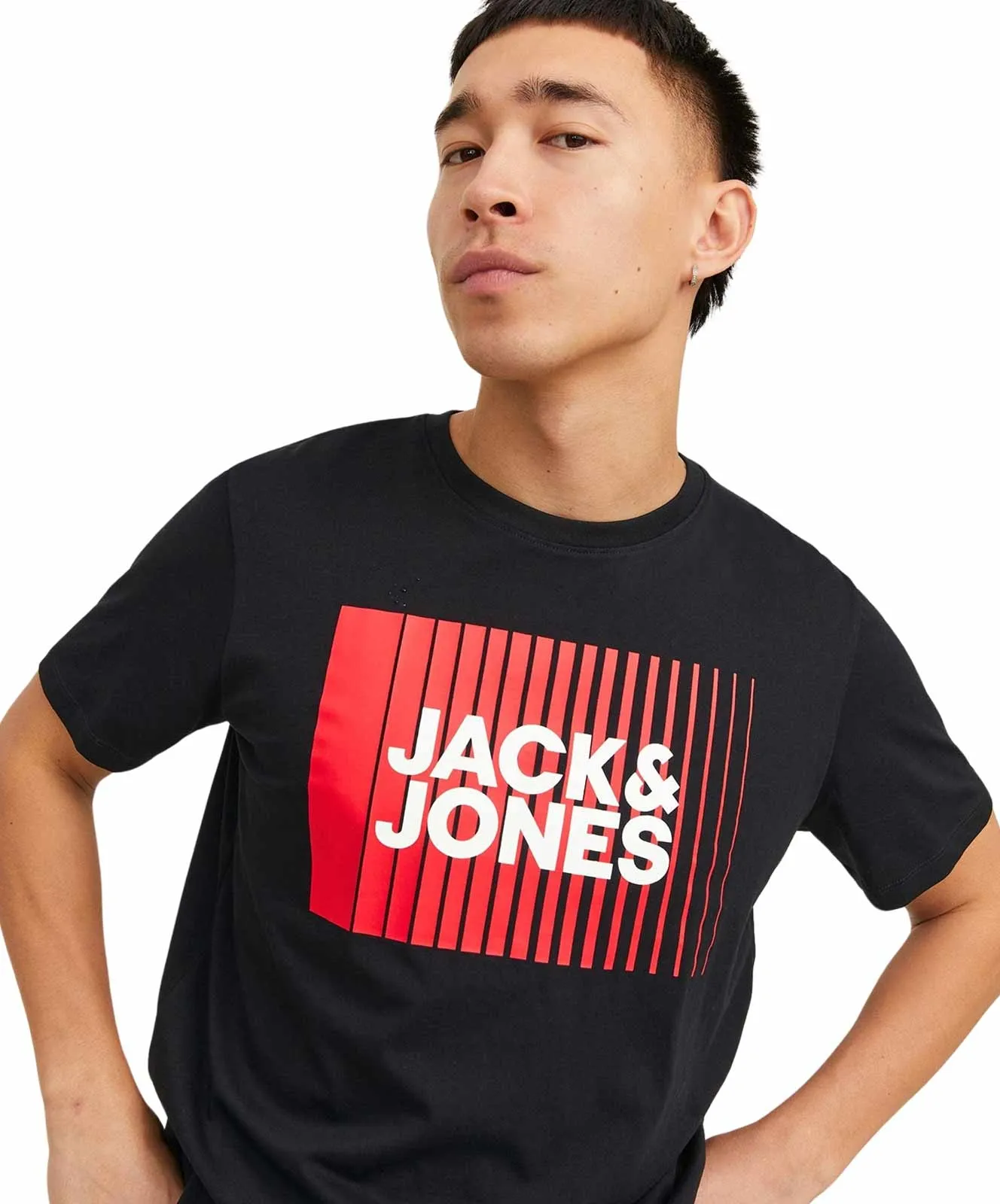 Jack & Jones T-Shirt Corp Logo Tee in Black