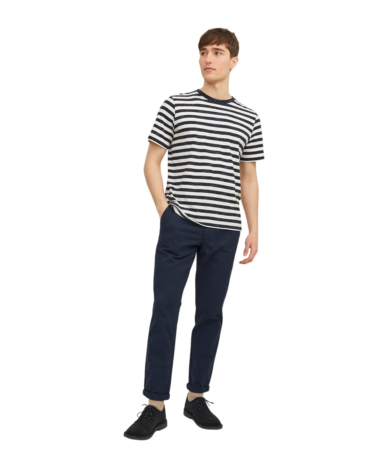 Jack & Jones Chino Hose Marco Fury in Navy Blazer