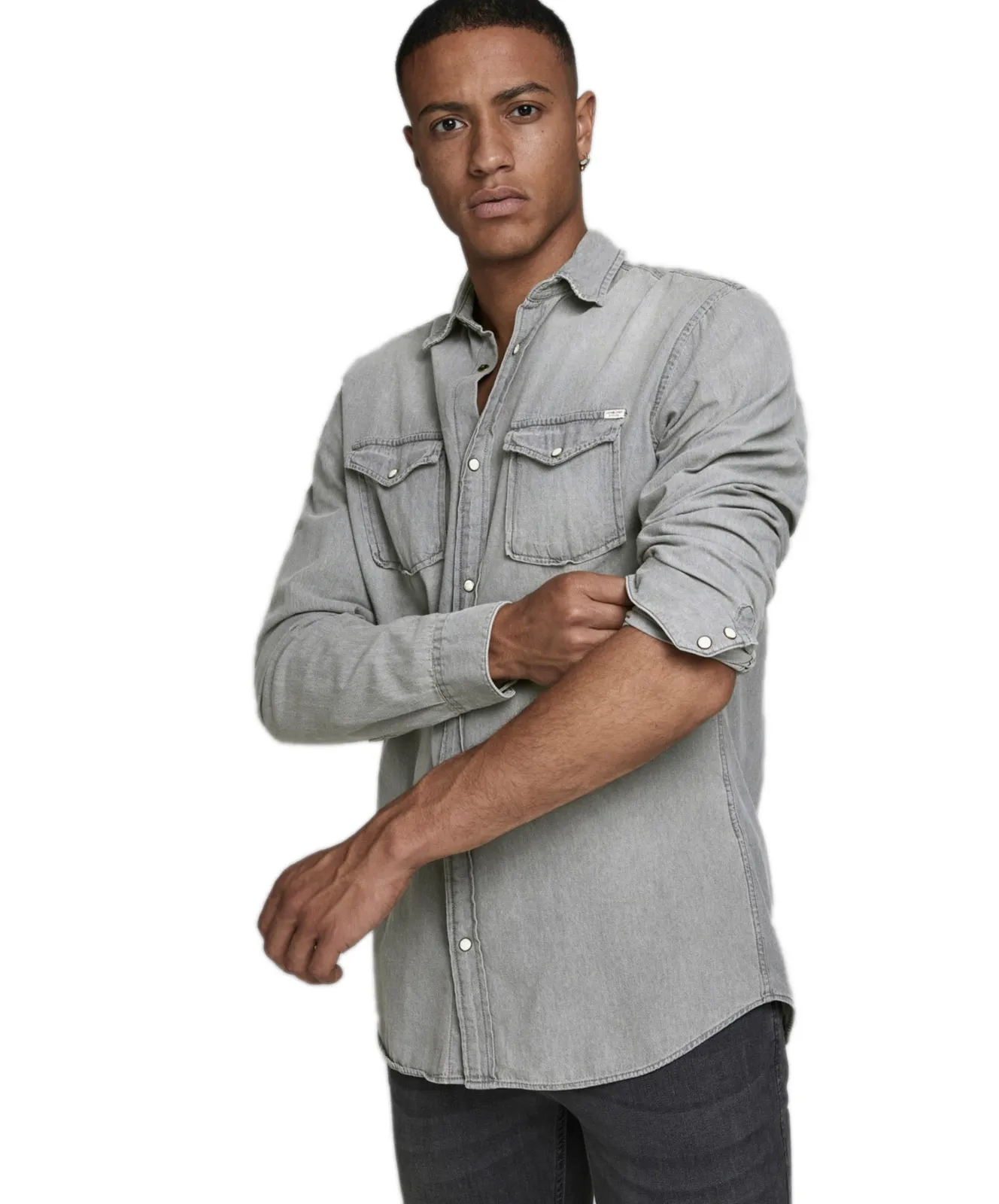 Jack & Jones Jeanshemd Heridan Shirt in Light Grey Denim
