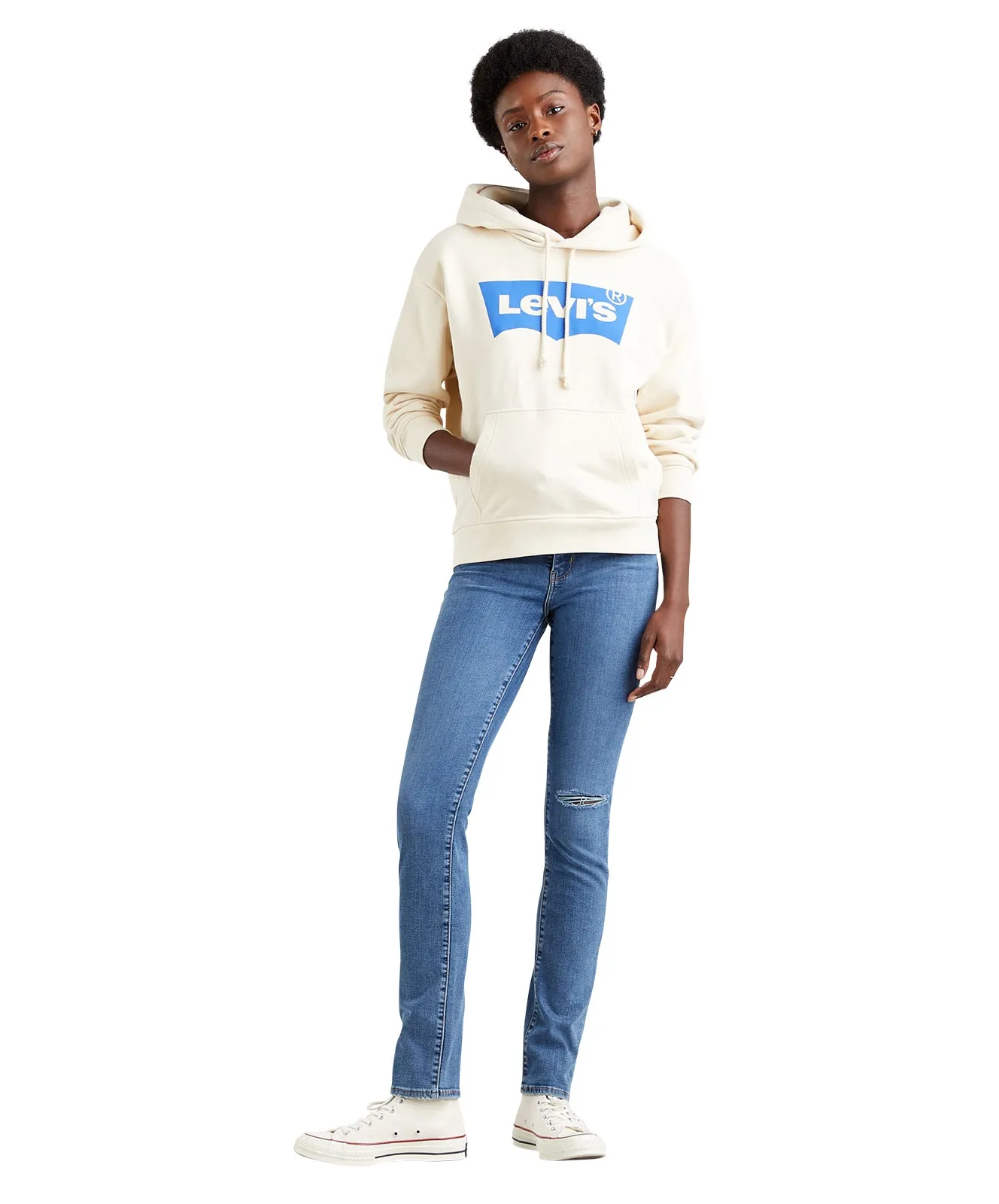 Levis Mom Jeans 724 High Rise Straight in Bogota Vision