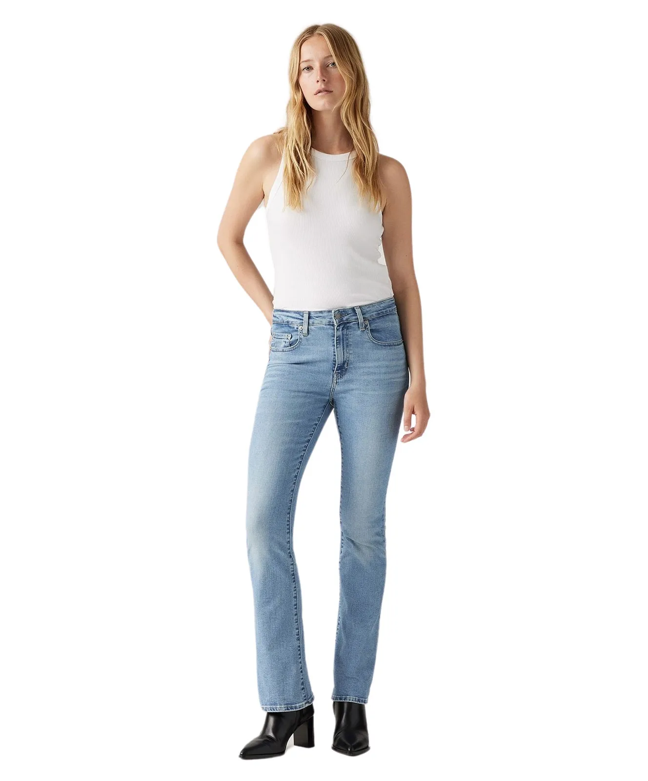 Levis Bootcut Jeans 725 High Rise Bootcut in Blue Wave Light