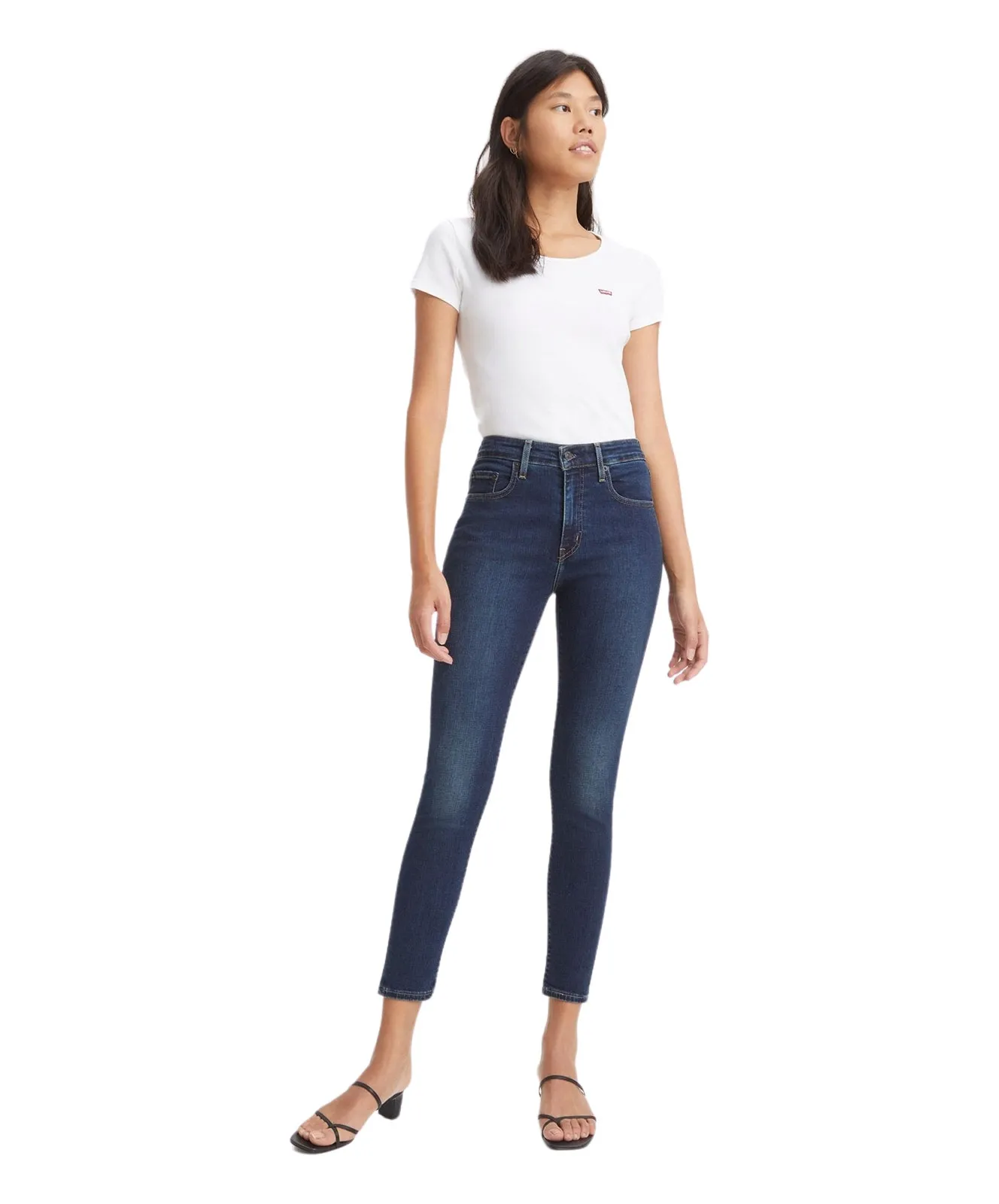 Levis High Waisted Jeans 721 High-Rise Skinny in Blue Swell