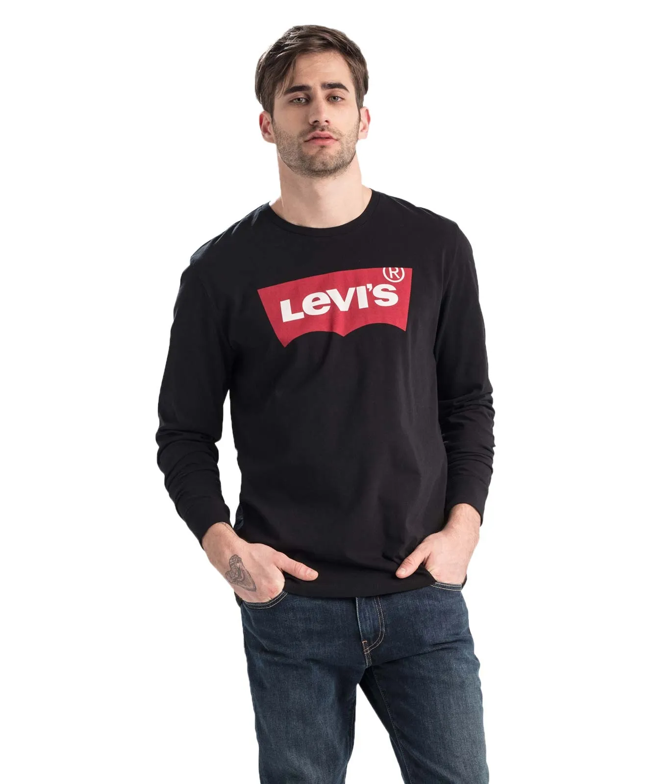 Levis Langarmshirt Graphic Tee in Better Black