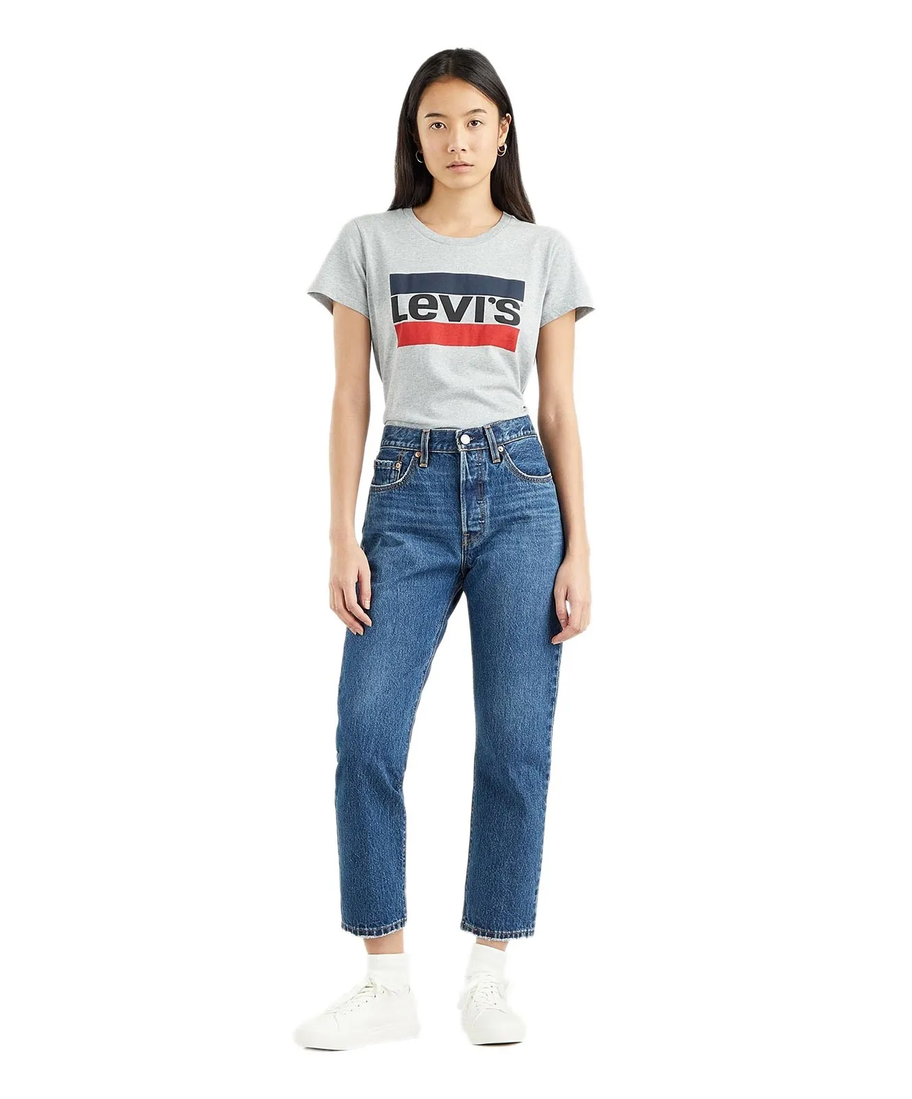 Levis Logoshirt Perfect Tee in Heather Grey