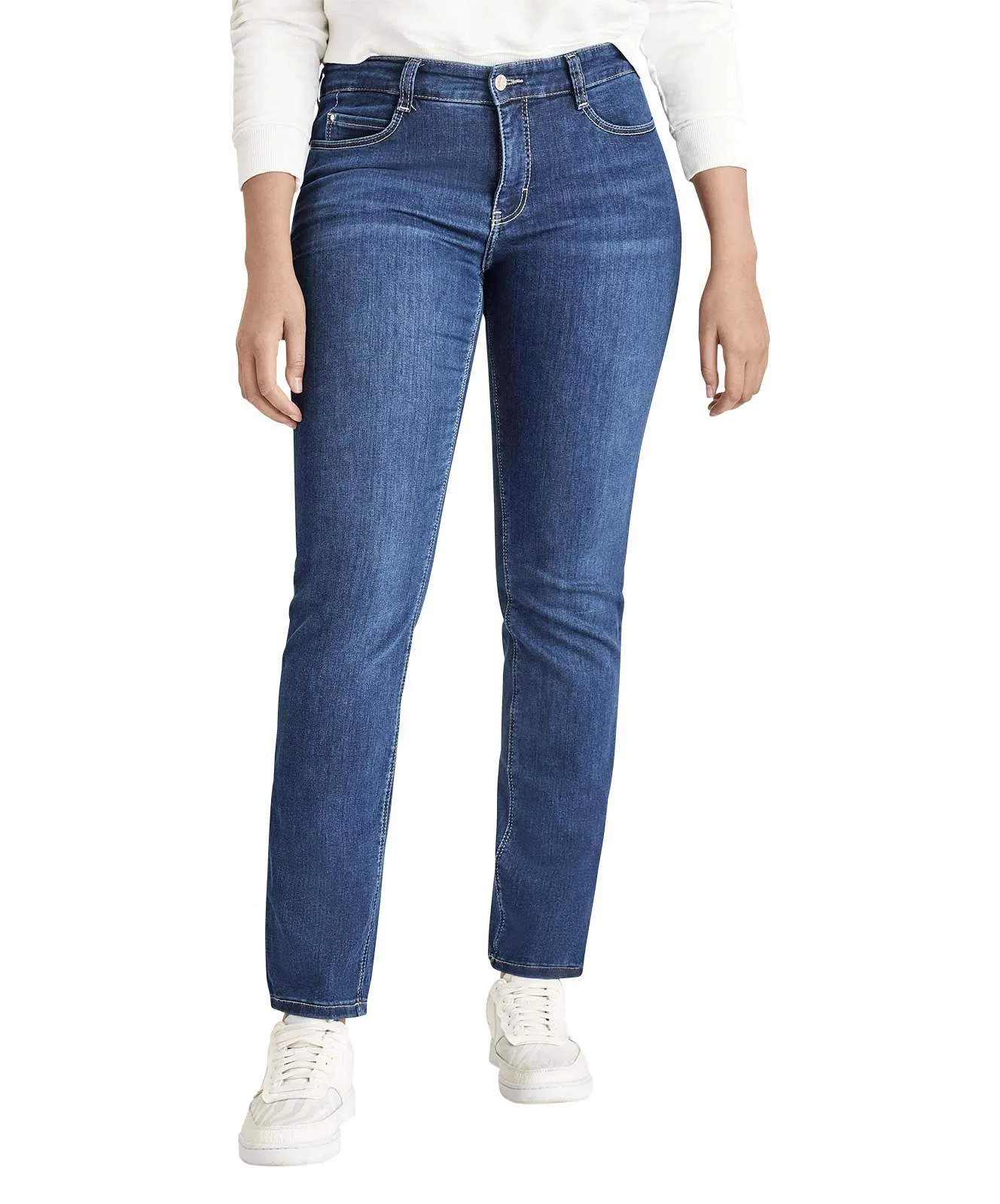 MAC Straight Jeans Dream in Mid Blue Authentic Wash