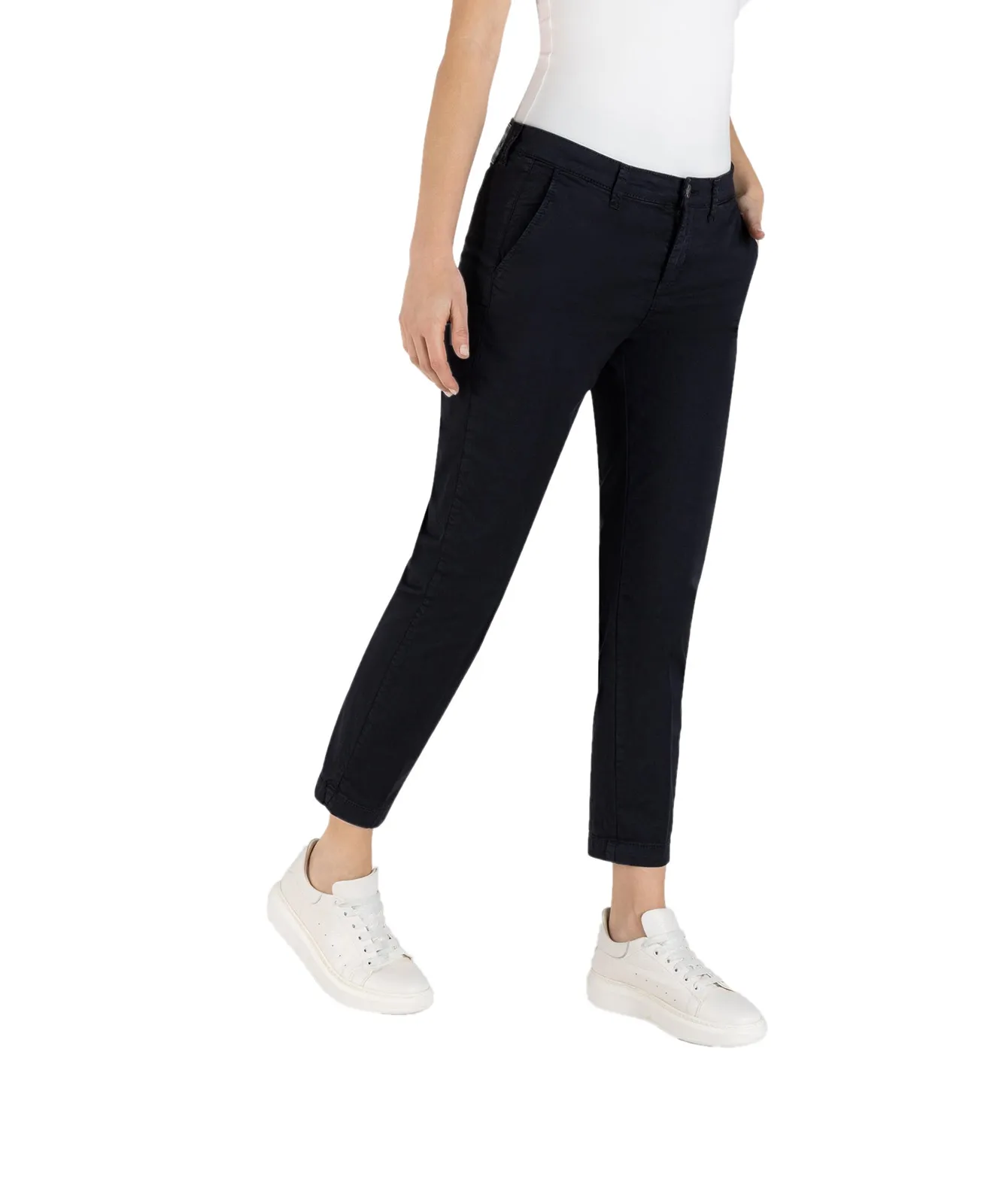 MAC Chino Hose Chino Turn Up in Dark Blue