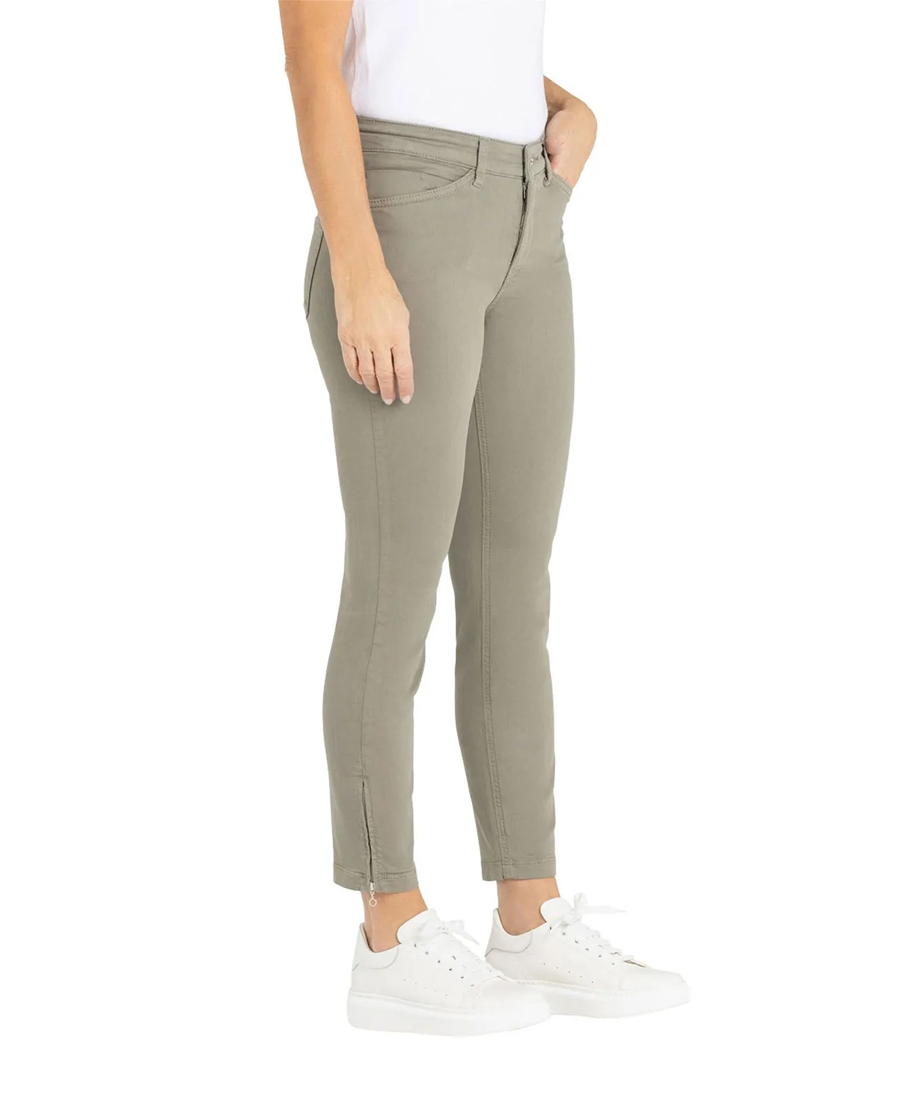 MAC Ankle Jeans Dream Chic in Light Army Green