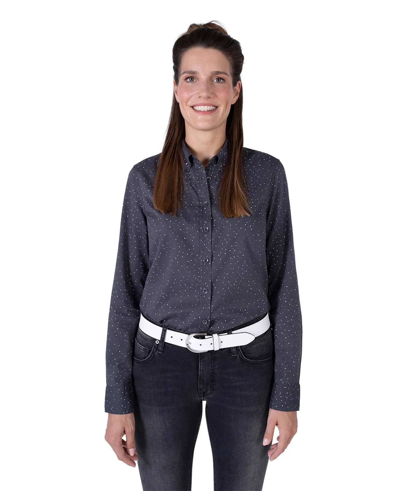 Mustang Hüftgürtel 35 Mm Ledergürtel Mit Geprägtem Logo in Weiß