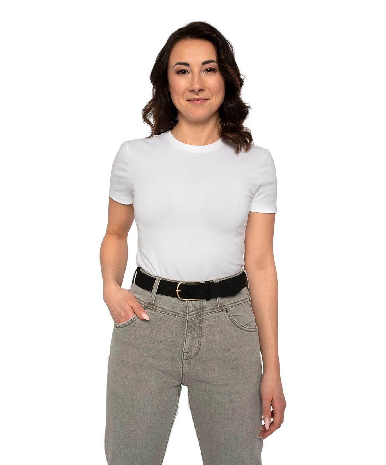 Mustang Ledergürtel 35mm Veloursgürtel Mit Airbrushkante in Schwarz