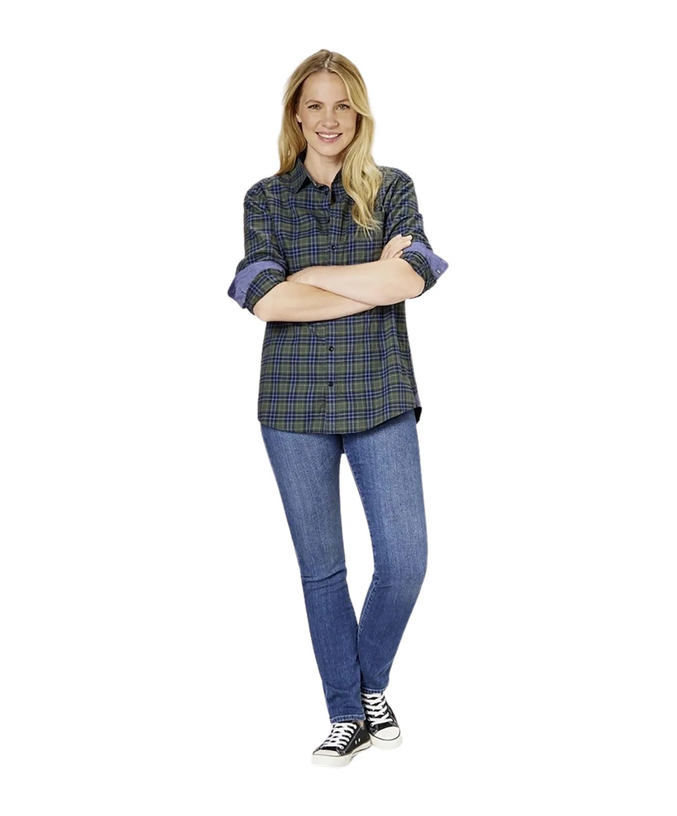 Paddocks Mom Jeans Pat in Mid Blue Used Moustache