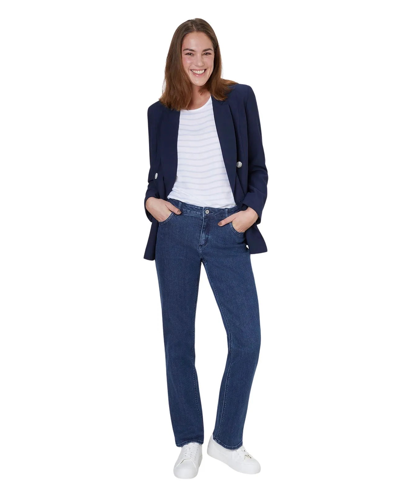 Paddocks Straight Jeans Lara in Dark Stone