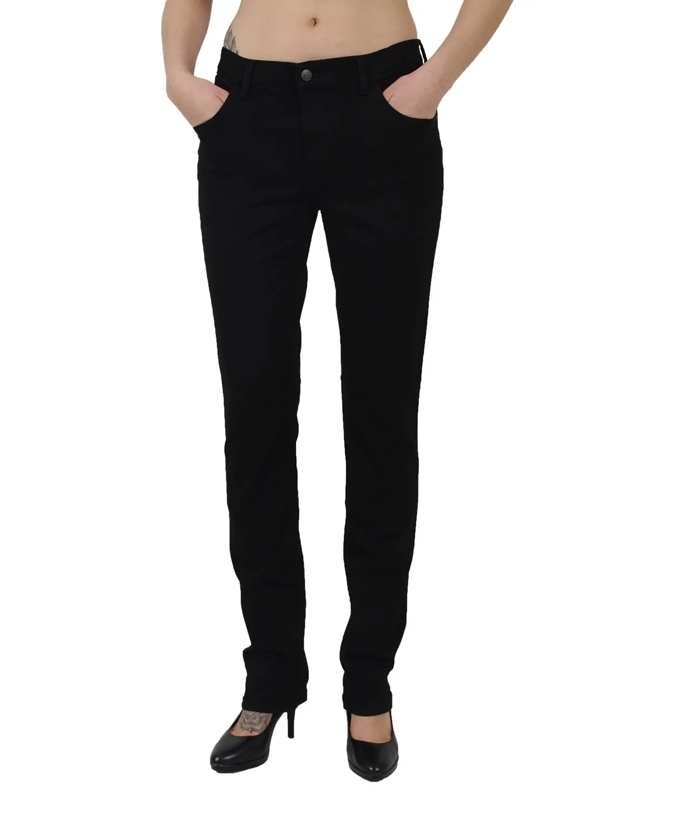 Pioneer Straight Jeans Kate in Black Black Rinse