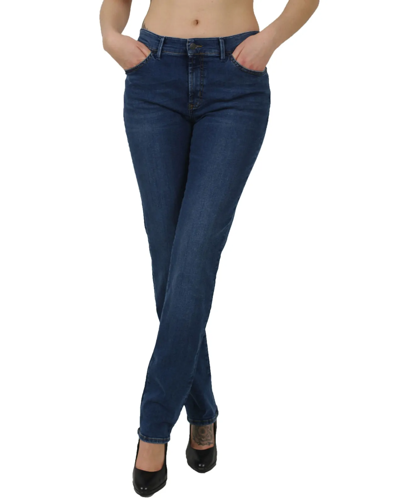 Pioneer Straight Jeans Kate in Blue Used Buffies