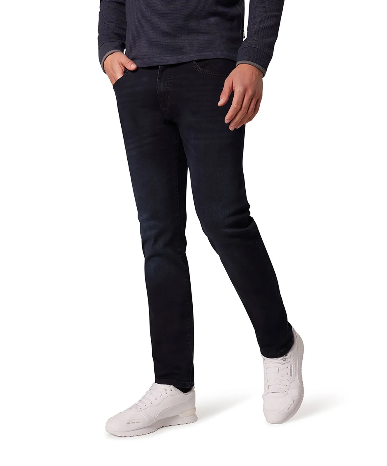 Pioneer Straight Jeans Rando 1674 in Blue/Black Used Whisker