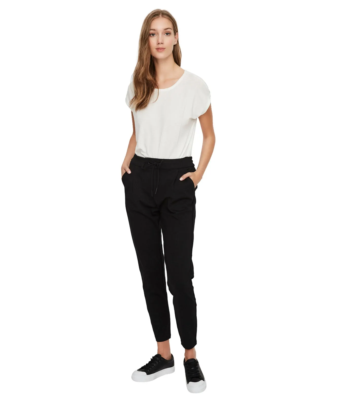 Vero Moda Jogger Pants EVA mit Bundfalten in Schwarz