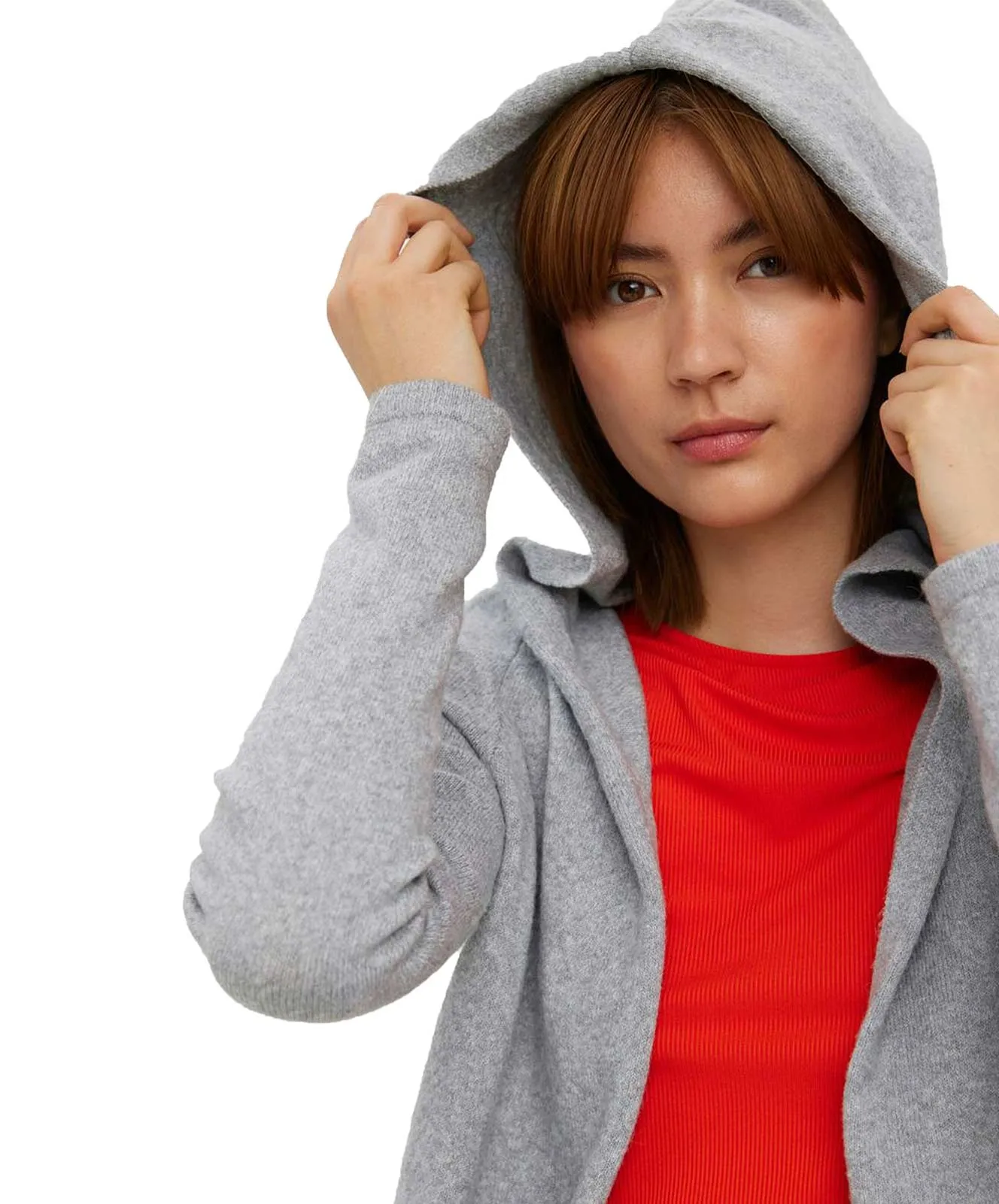 Vero Moda Strickjacke Doffy in Light Grey Melange