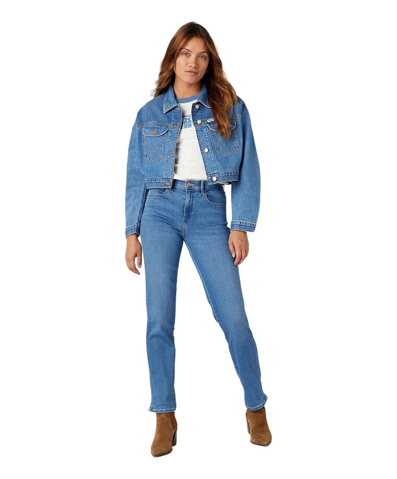 Wrangler Straight Jeans Body Bespoke Slim in Aurelia