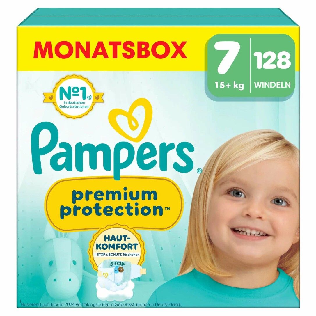 Pampers Premium Protection Gr.7 Monatsbox 15+kg