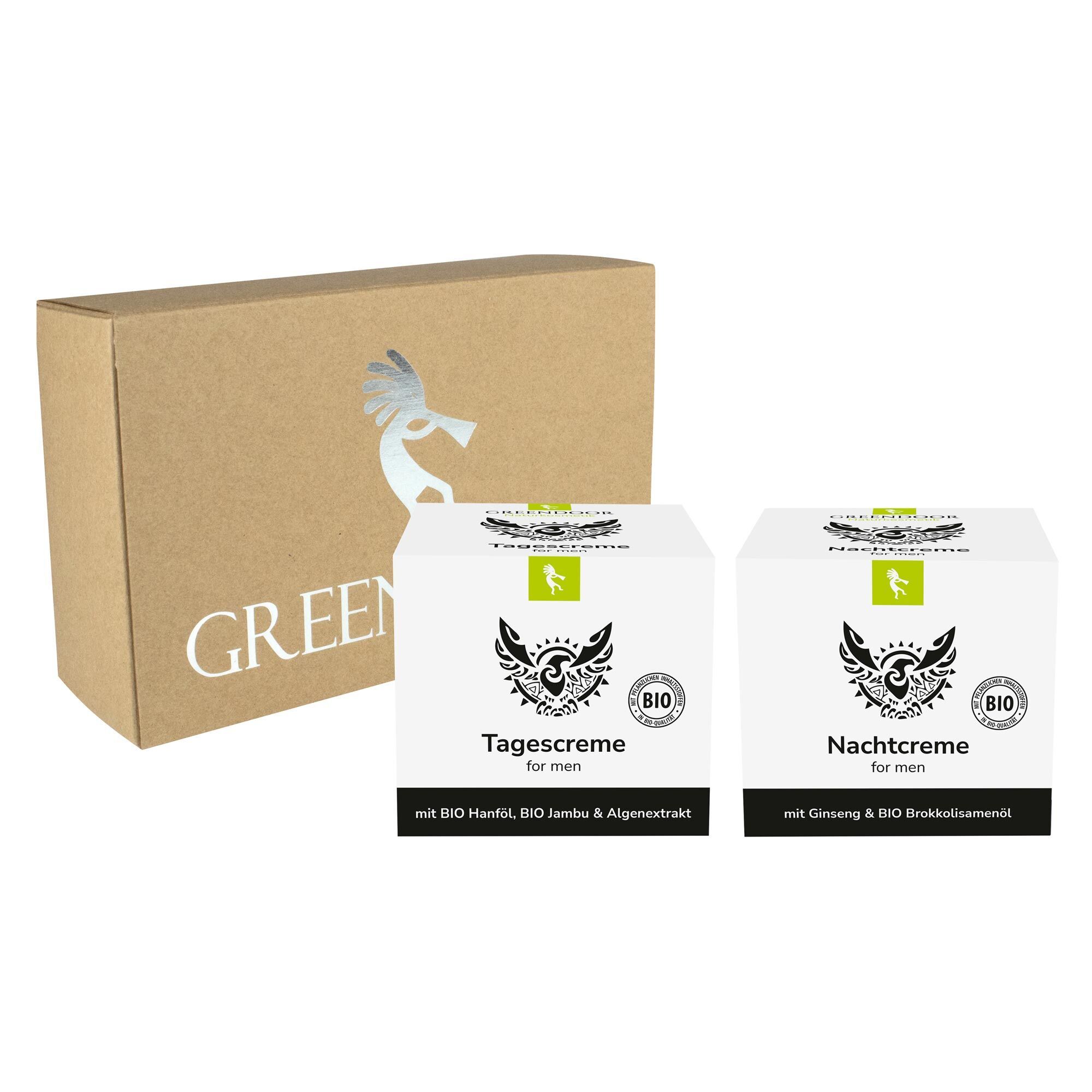 Greendoor Geschenk Set Tages- und Nachtcreme men